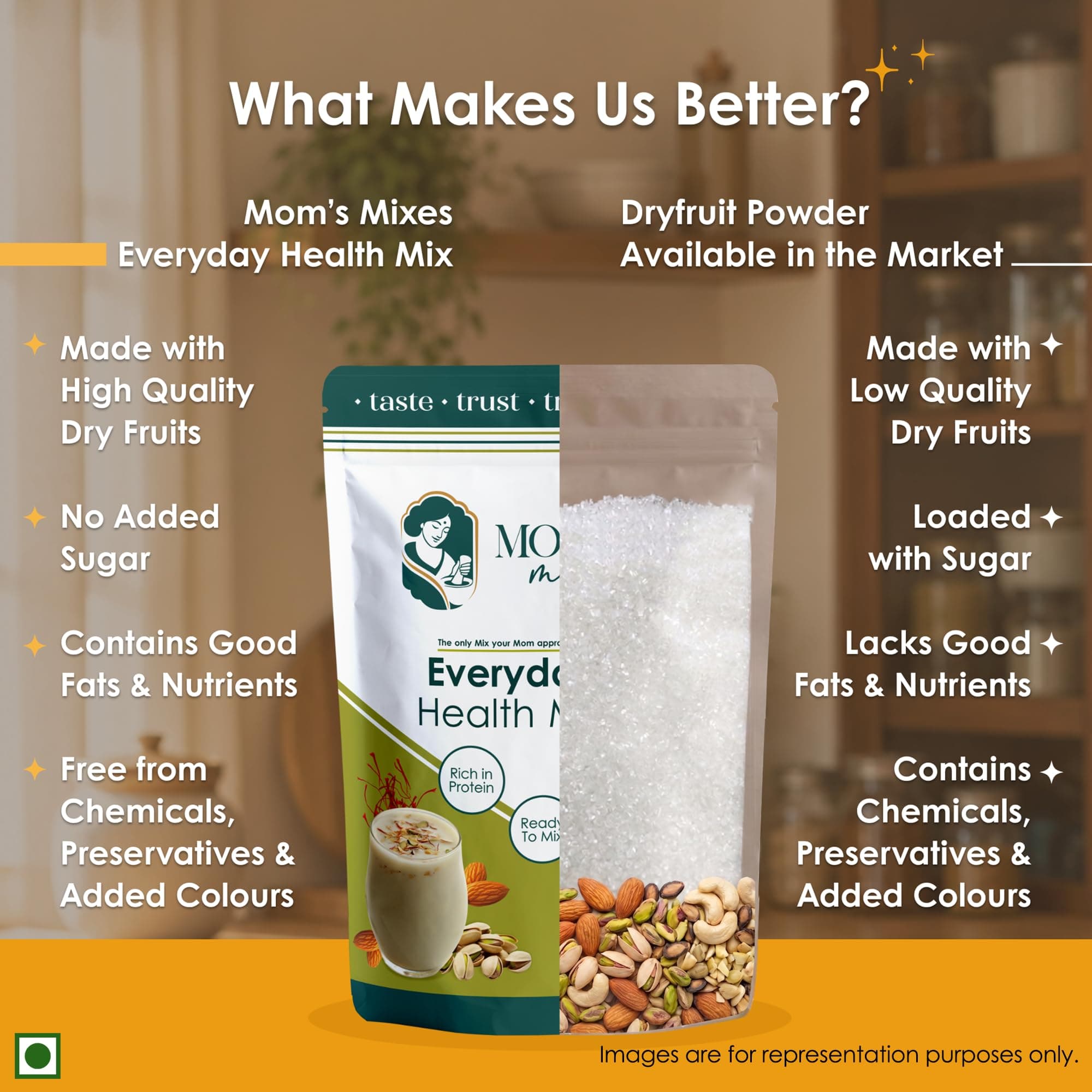 Mom’s Mixes Everyday Combo | Pure Jain Spices | No Onion,No Garlic | No Chemical,No preservatives | Everyday Magic Mix (All-in-One Seasoning) + Everyday Health Mix (Protein-Rich, No Sugar Blend) | Healthy Blend |100 gm Each — image 8