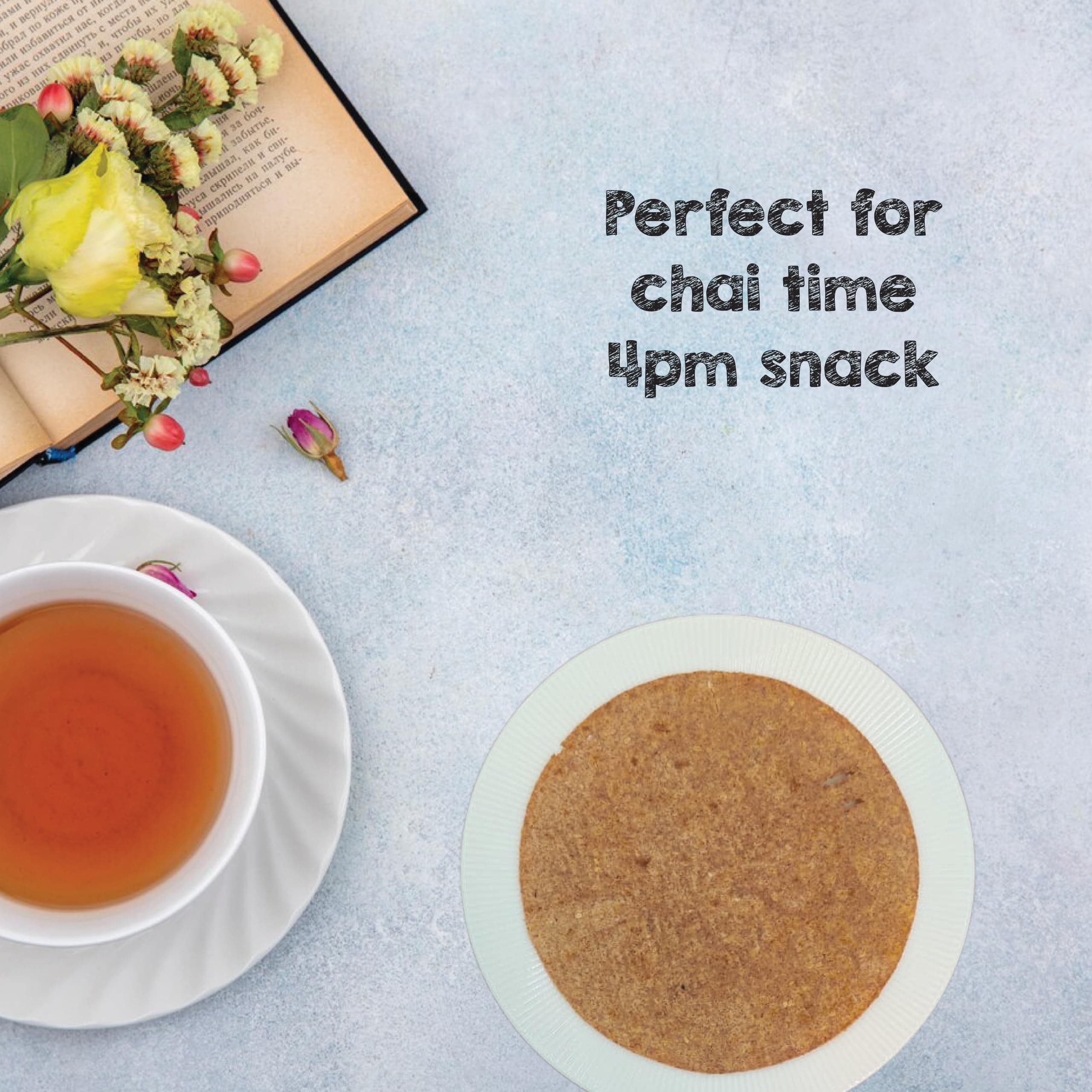 SelfCare By Suman Agarwal Ragi Khakra Pack of 1 250g | Roasted-Healthy-Snacks-Crackers-Namkeen-Grocery | Crispy & Chatpata - Tae time - Eat with Dip | Jain & Travel Friendly — image 5