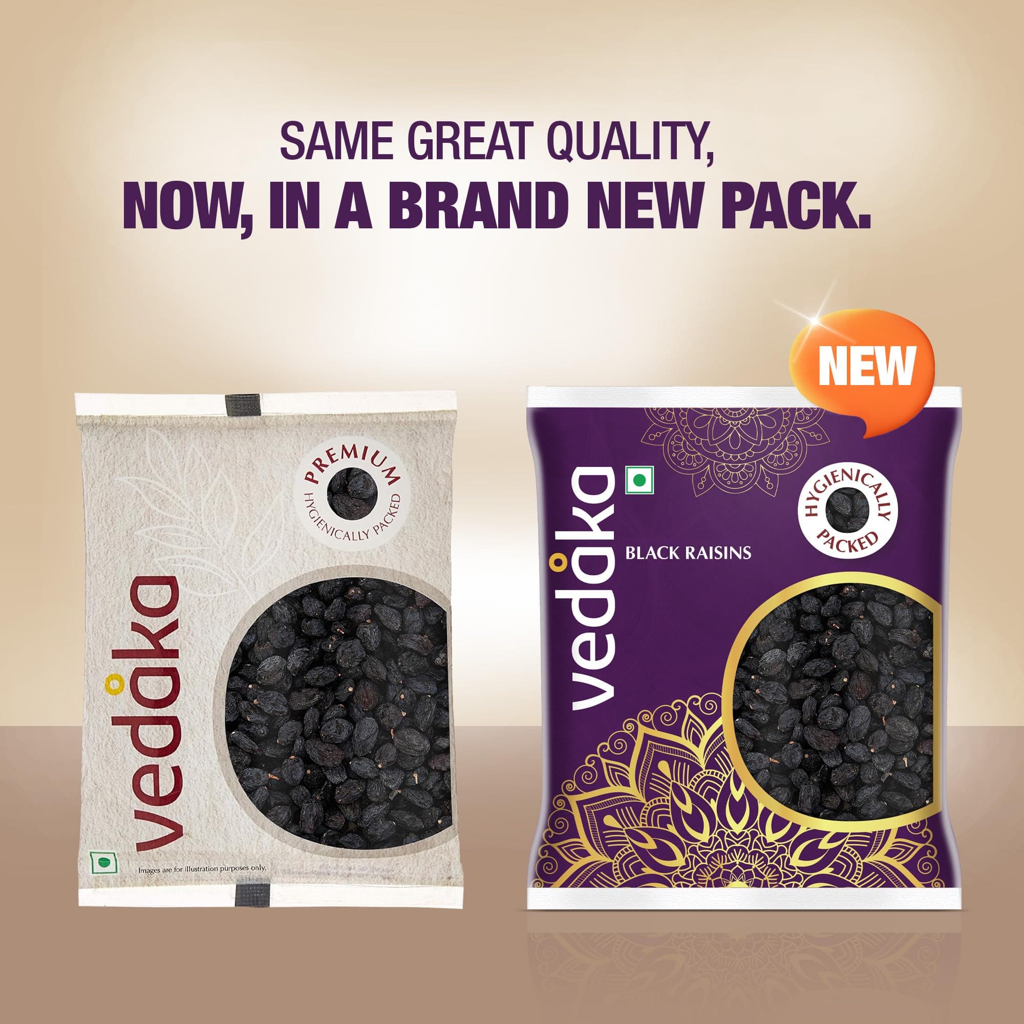Amazon Brand - Vedaka Premium Afghani Seedless Black Raisins 100g | Kali Kishmish | Delecious & Healthy Snack — image 3