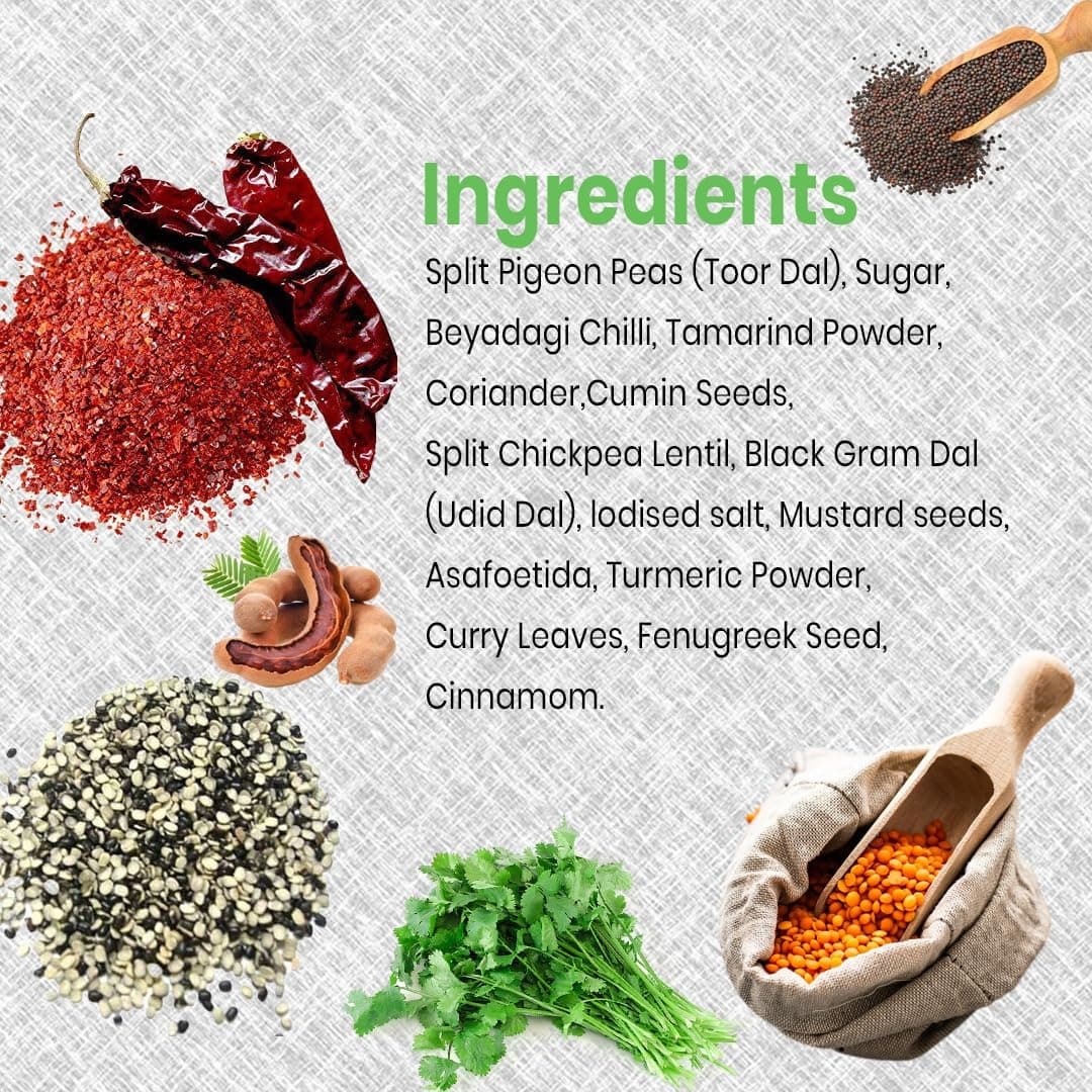 Instant Sambar Mix – Pack of 4 (100g Each) | Ready-to-Cook South Indian Curry | Made with Lentils & Spices | No Added Preservatives | No Onion and No Garlic | Suitable for Rice, Idli, Dosa & Vada | Easy to Prepare — image 4