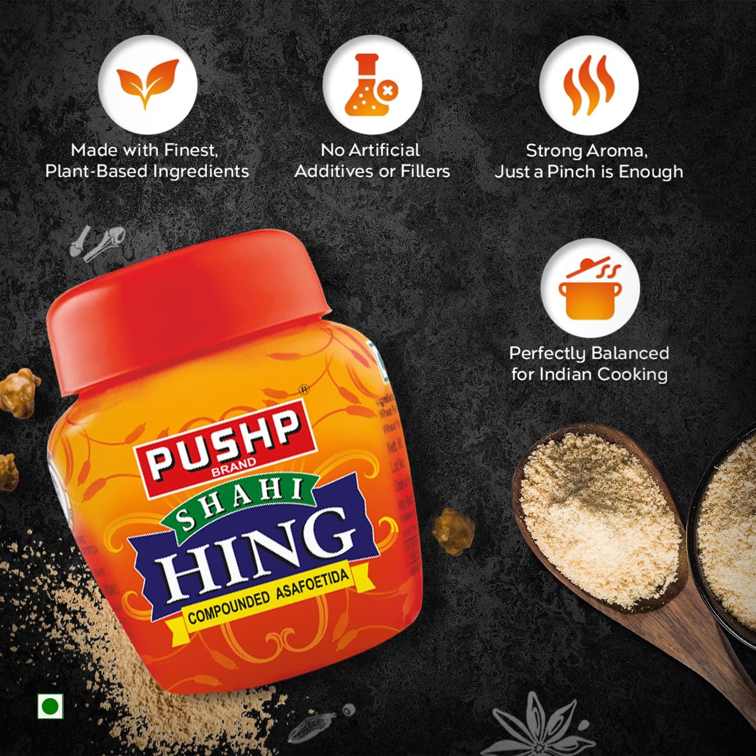 Pushp Shahi Hing | 50g | Strongest Hing Powder | Asafoetida | Quality Blend | No Preservatives (Pack of 1) — image 5