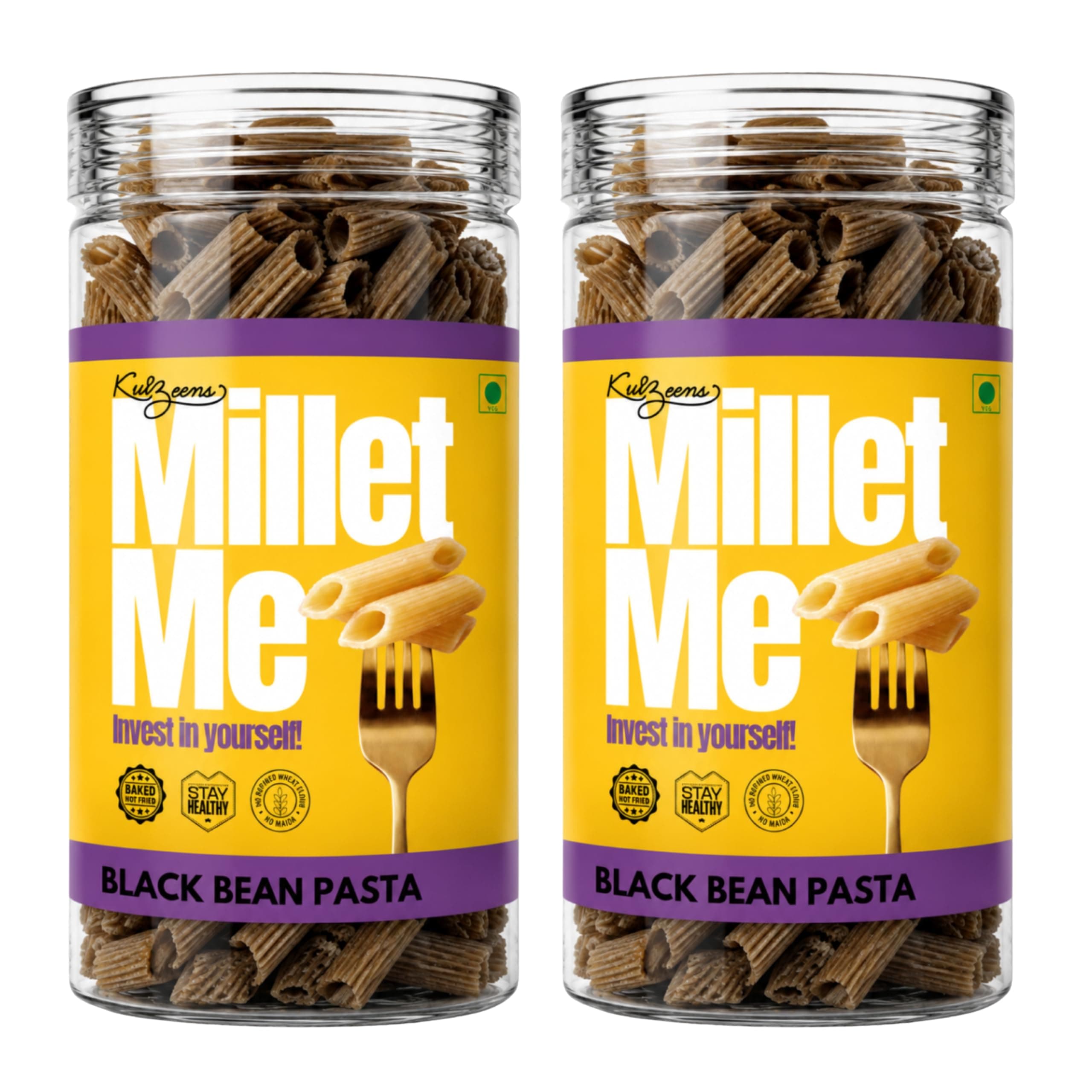 Millet Me by Kuizeens Black Bean Pasta - 230g, Pack of 2 | Gluten-Free & High-Protein | Rich in Nutrients | Easy-to-Make | No MSG | Preservative Free | Jain | No Onion & Garlic — image 2