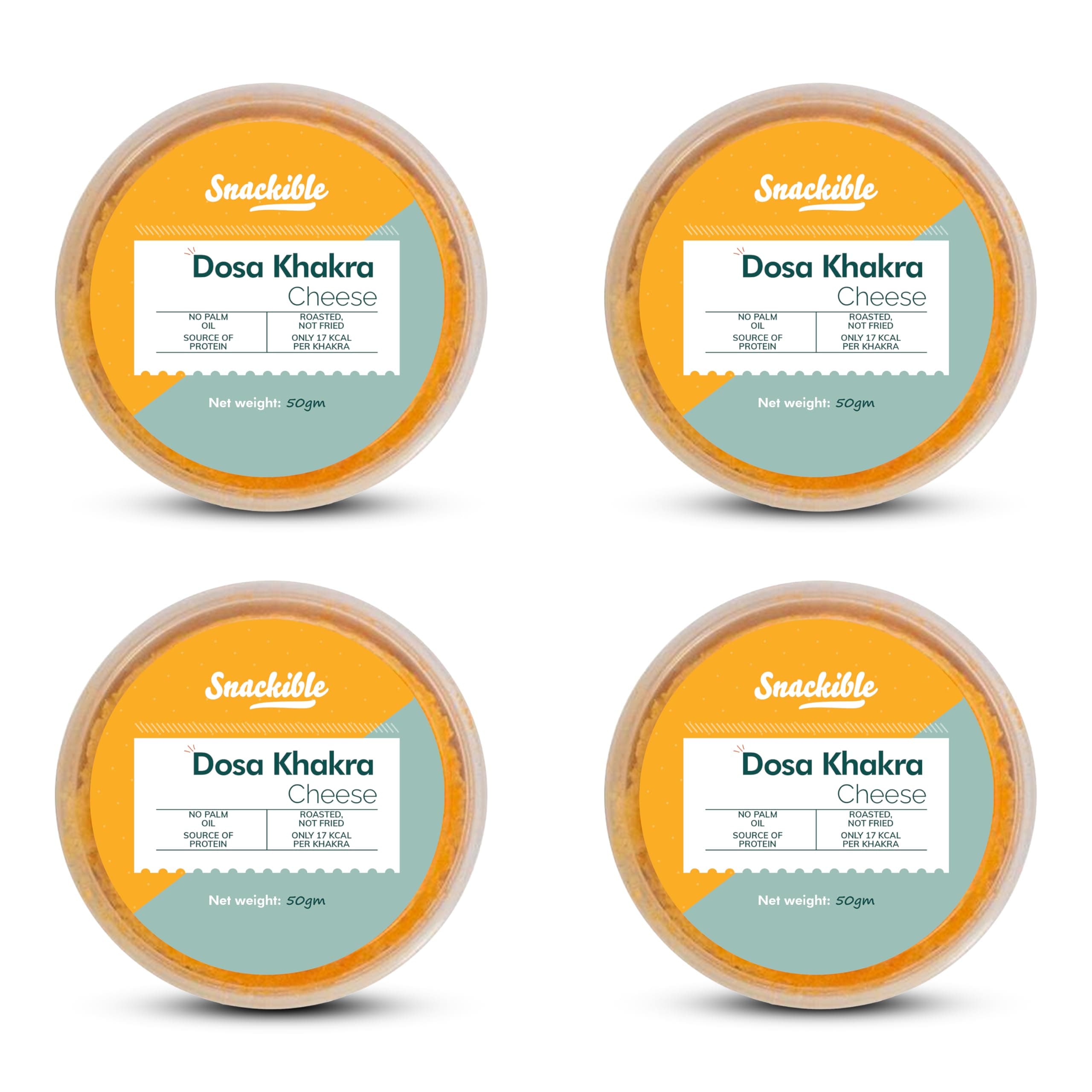Snackible MU(N) CH BETTER Better Cheese Dosa Khakra-50 G (Pack Of 4) — image 2