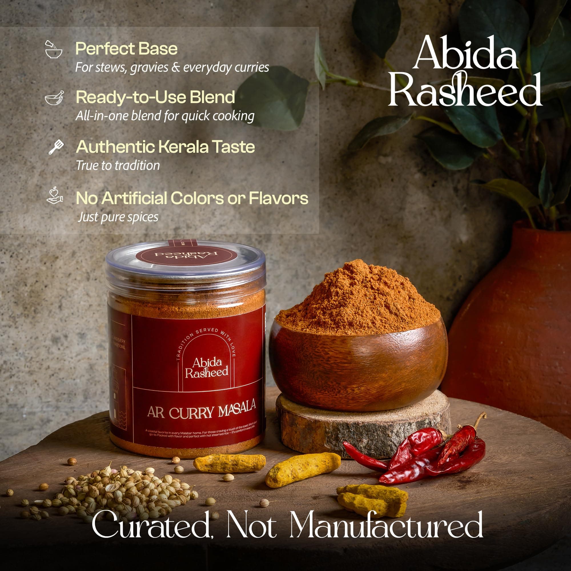 Homemade Curry Masala (70 G), Marinade Masala (70 G) Garam Masala (50 G) Combo by Chef Abida Rasheed Kerala Traditional Style Preservative Free — image 4