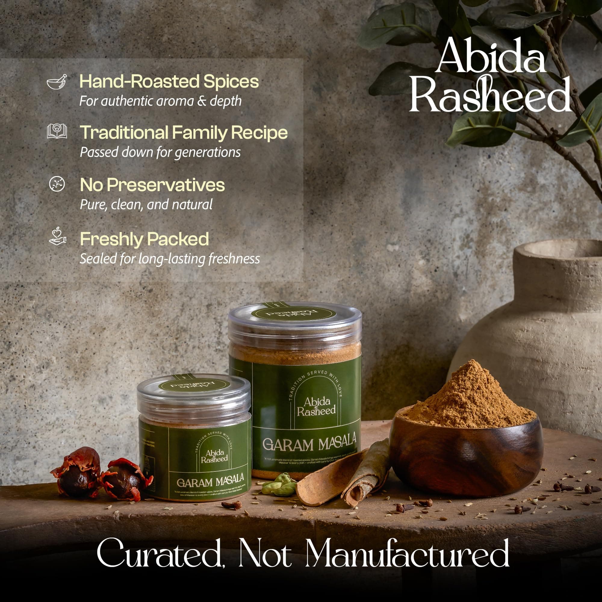 Homemade Curry Masala (70 G), Marinade Masala (70 G) Garam Masala (50 G) Combo by Chef Abida Rasheed Kerala Traditional Style Preservative Free — image 3