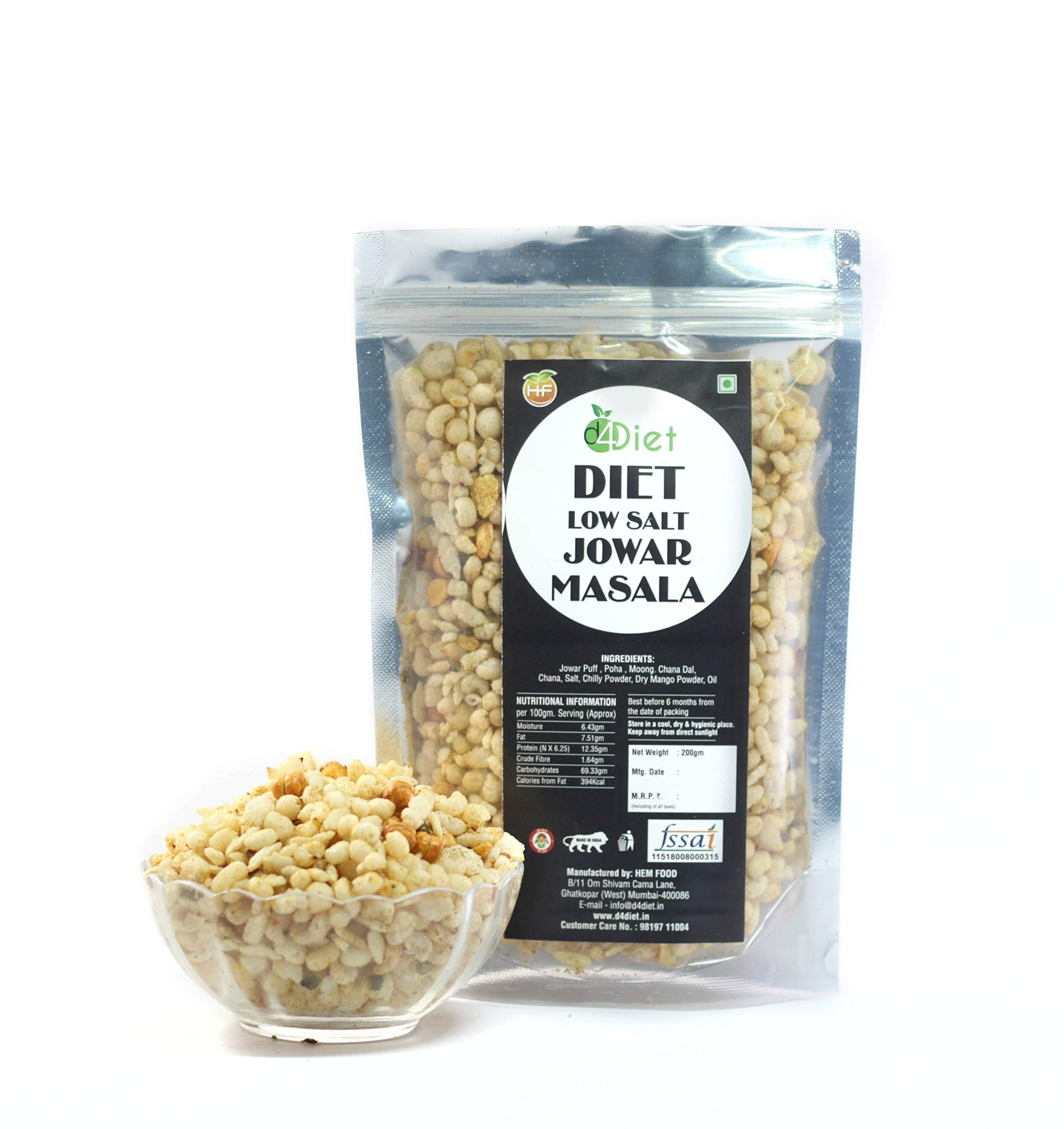 D4DIET- DIET LOW SALT JOWAR MASALA -NAMKEEN/DIET SNACKS/HEALTHY SNACKS — image 2