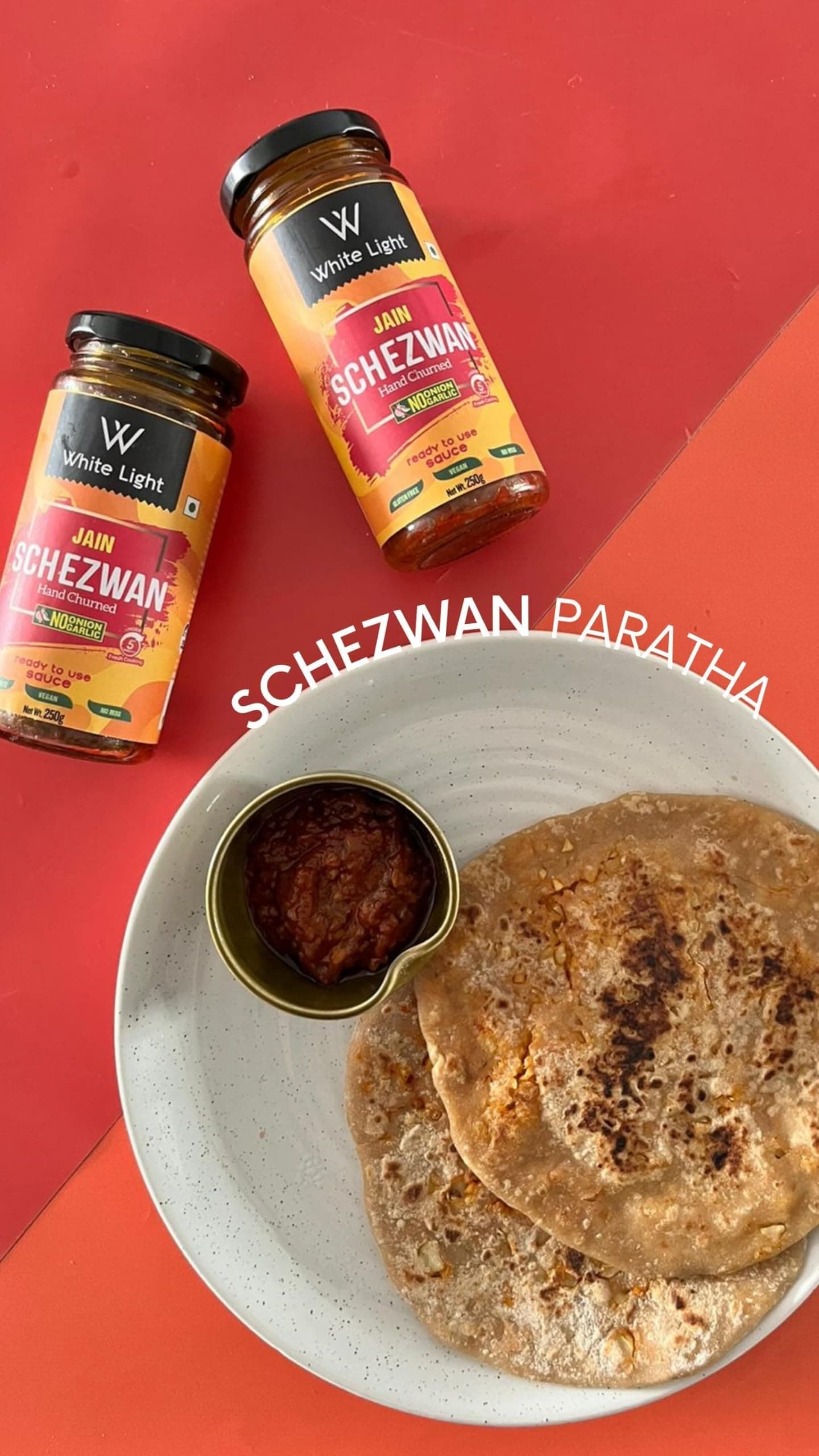 White Light Food Jain Schezwan Sauce l No Onion No Garlic l Ready to Eat Healthy Food - Pack of 2, 250g Each — image 3