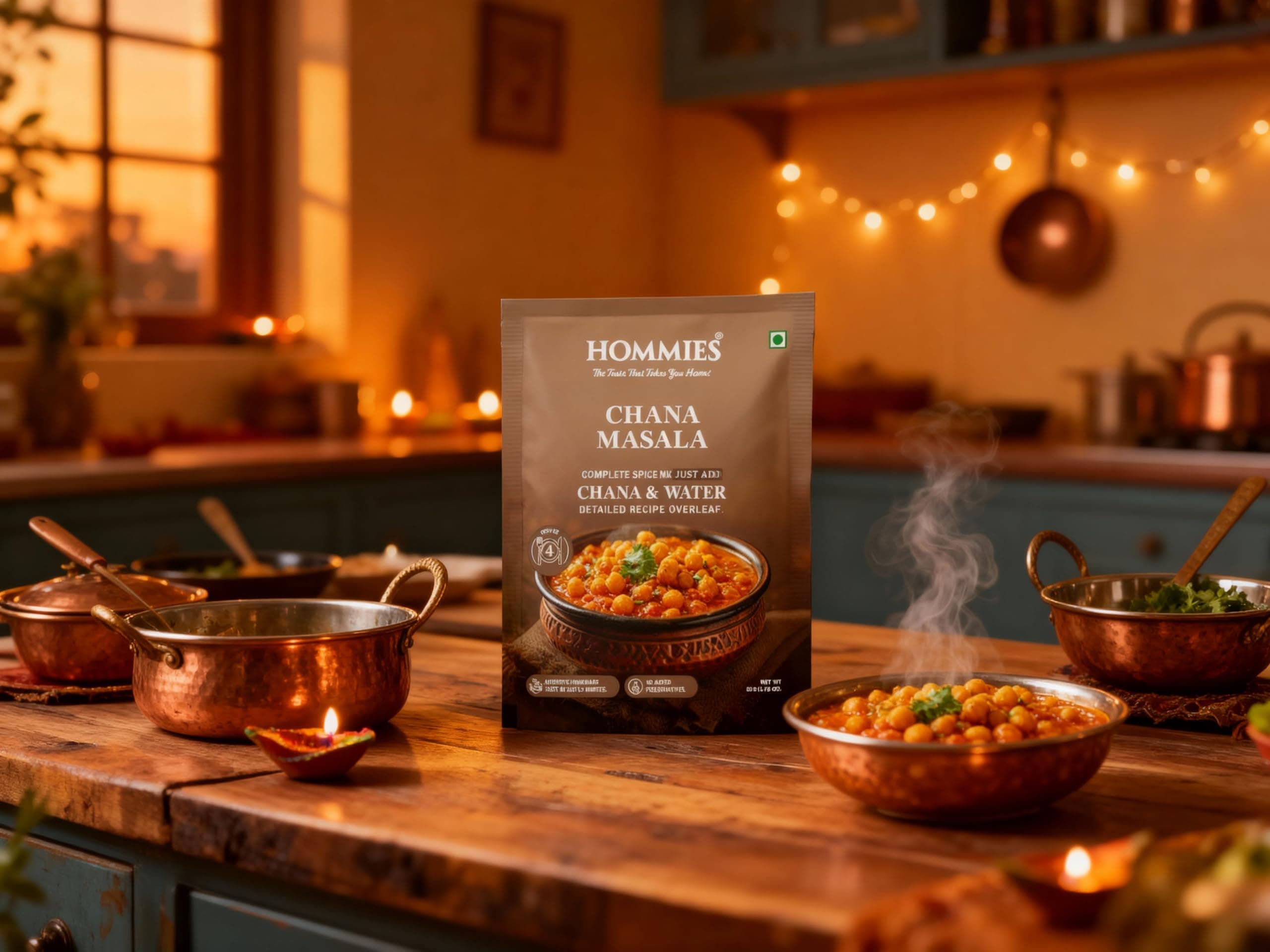 Hommies Mixed Curry Spice Combo (Pack of 4) | Vegetable Biryani, Chana/Chole Masala, Rajma Masala & Kaju Curry Masala | Ready to Cook | Just Add Basics | Serves 4 Each | Vegetarian | No Preservatives| Pack of 4 (50g Each, Total 200g) (Combo of 4-3) — image 5