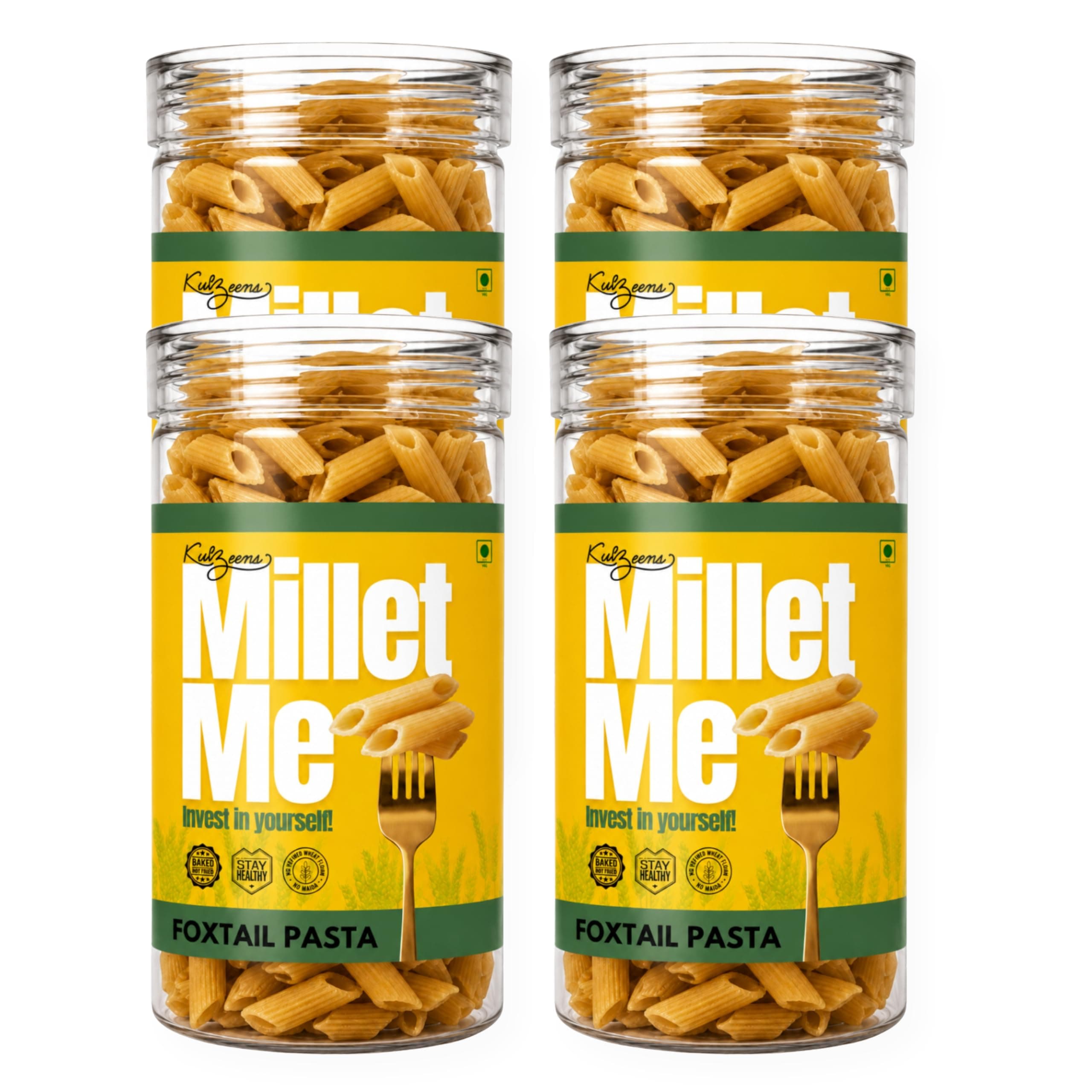 Millet Me By Kuizeens Foxtail Millet Pasta - 230g (Pack Of 4) | Gluten Free | Low-carb Diets | Low-carb Diets | Easy-to-make | Rich In Nutrients | No Msg | No Preservatives | Instant Pasta | Jain | No Onion & Garlic — image 2