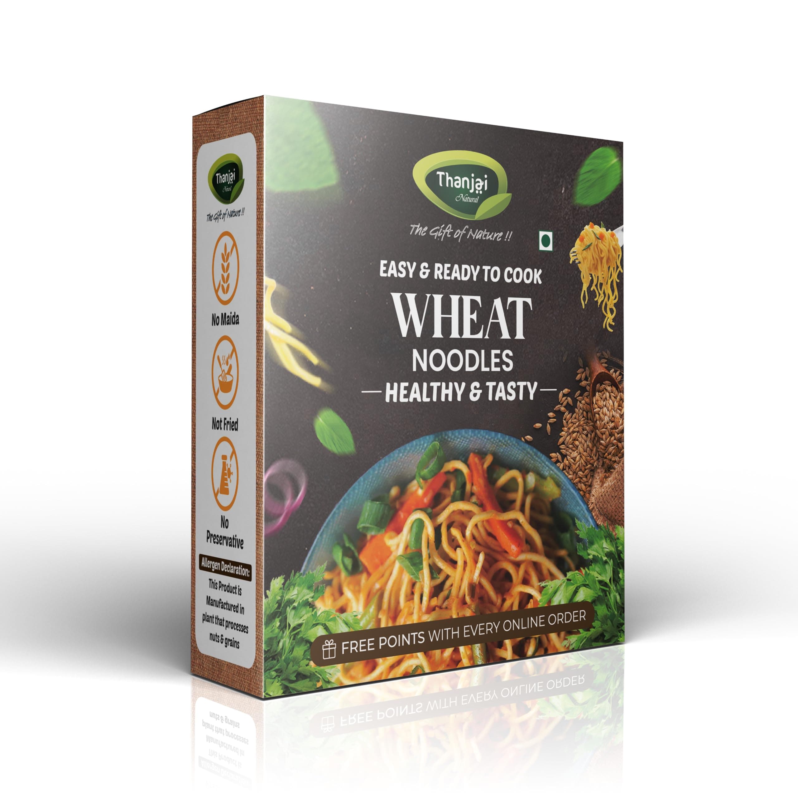 Thanjai Natural Wheat Noodles 180 Grams X 2 (360 Grams) of Homemade Natural Noodles(No Preservatives, No Maida, No Artificial Extract) — image 2