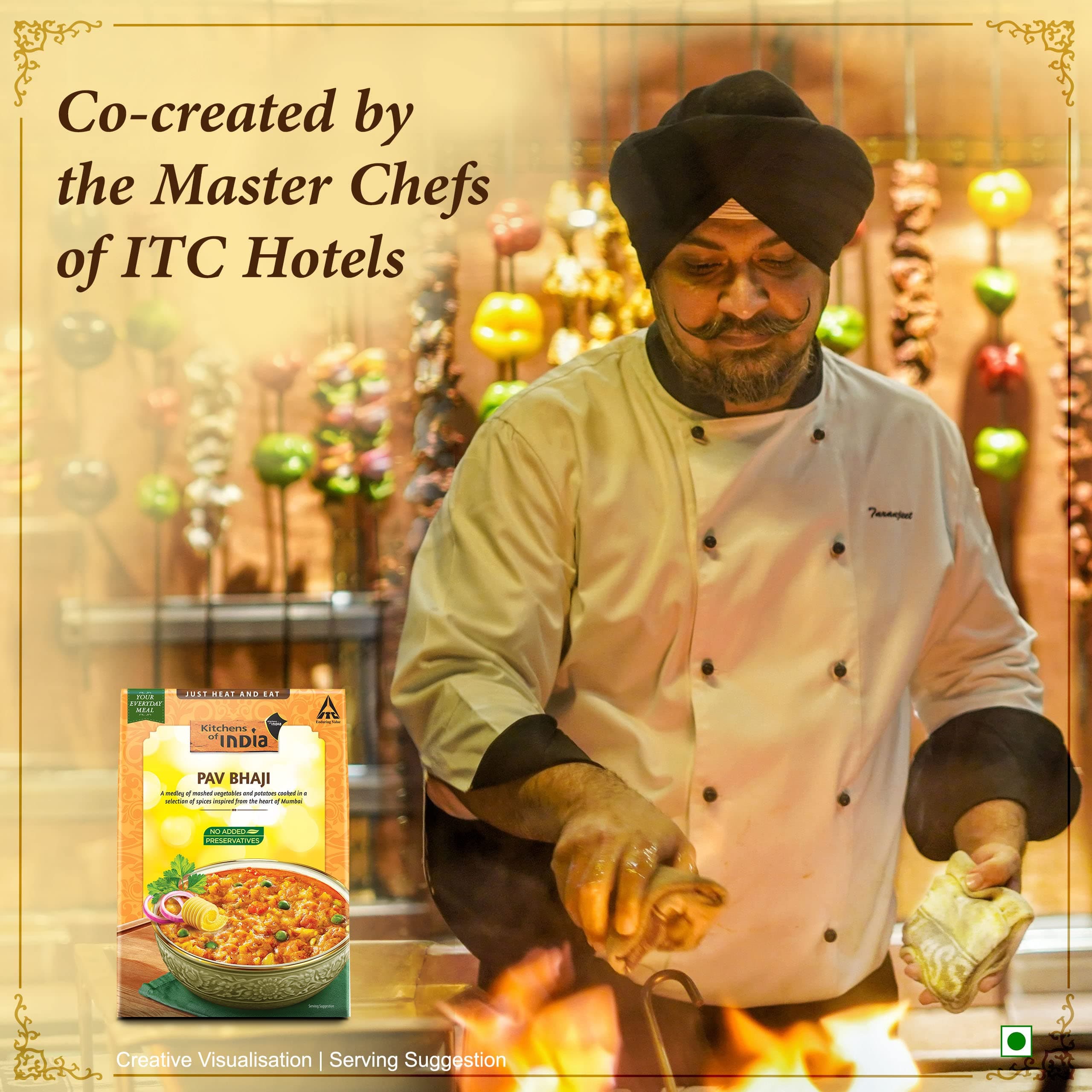 Kitchens of India Pav Bhaji, ITC Ready to Eat Indian Food, Just Heat and Eat, Microwavable, 285g — image 2