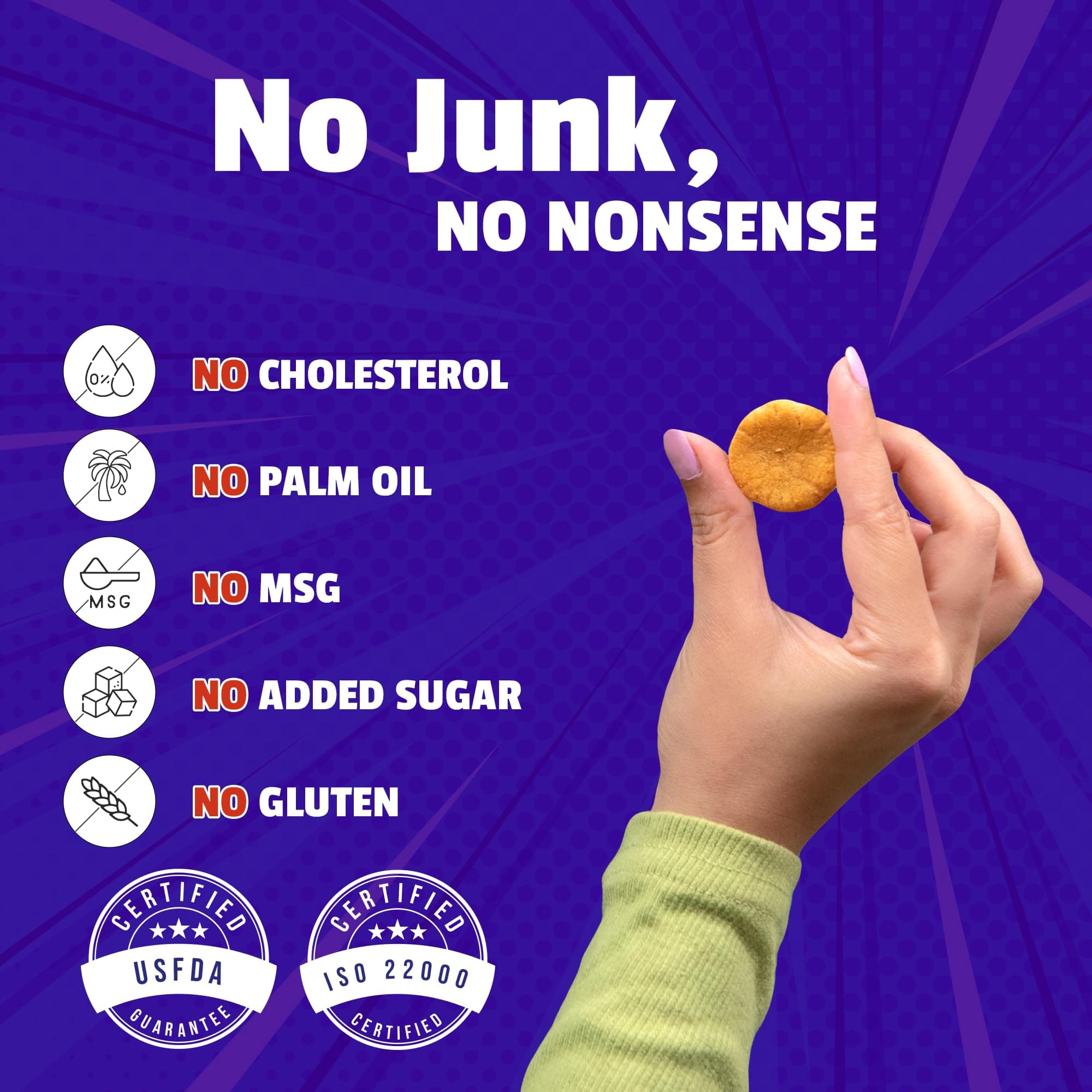 The Healthy Binge Try Them All Snacks Combo - Baked Millet Chips, No Palm Oil, Protein Rich, Healthy Snacks for Kids and Adults | Chips Combo ( Pack of 7 ) — image 6