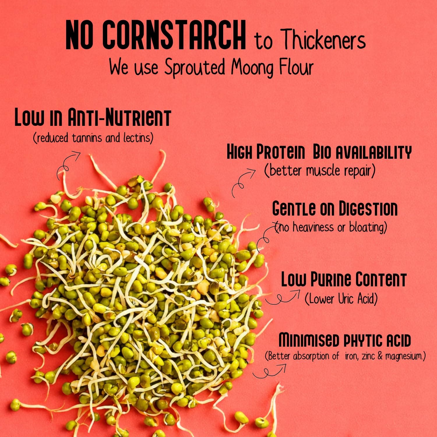 IT's Moong Pani (Soups) | Spicy Tomato | Zero Cornstarch Soups (Pack of 1) | All-Natural | Zero Fillers, Zero Preservatives, Pure Nutrition | 50gms | Easy on the gut, easy digestibility — image 4