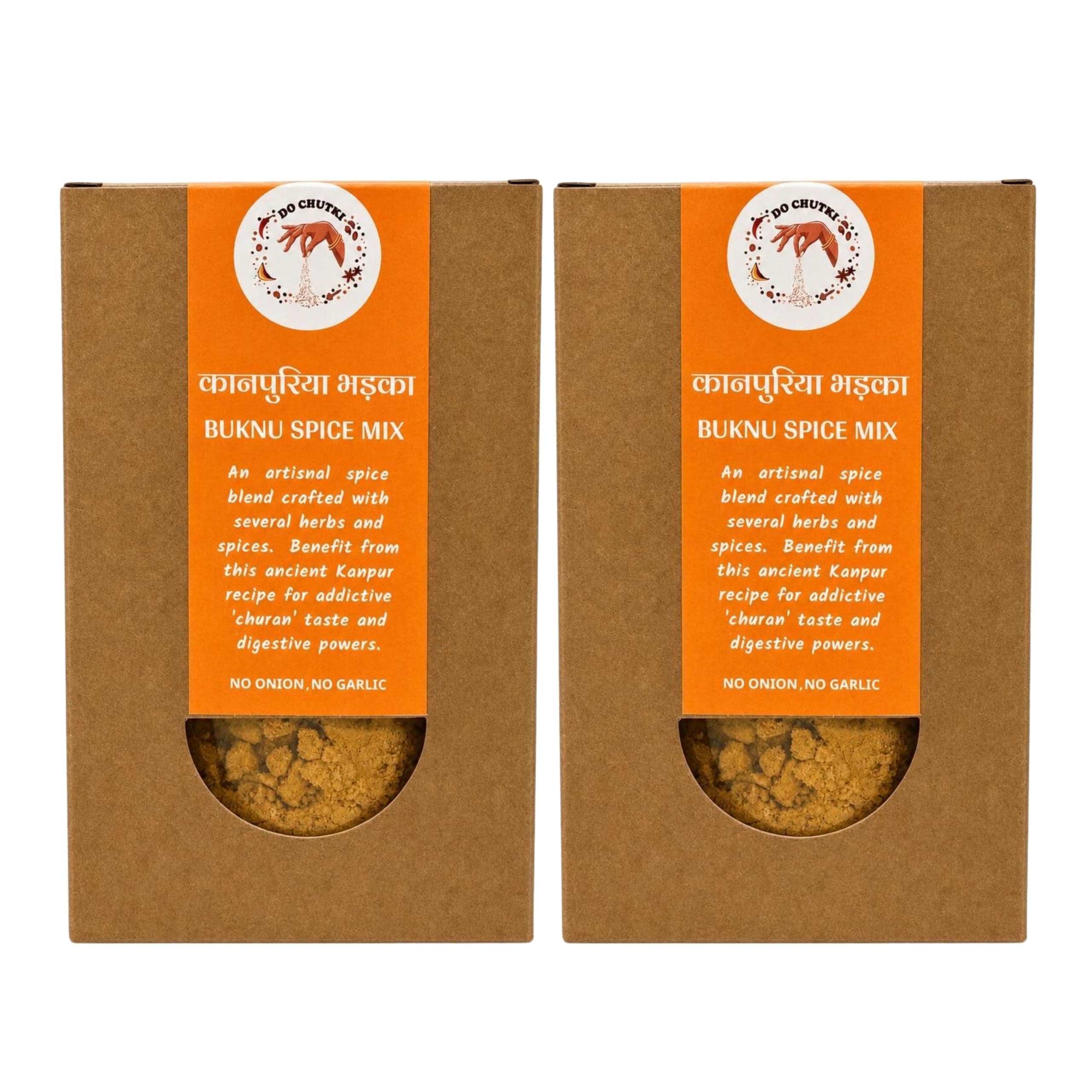 Do Chutki Kanpuriya Bhadka - Buknu Masala Kanpur 100g (Pack of 2) | Traditional Spice Mix & Seasoning Powder | Desi Buknu Powder Maasla With Indian Spices | No Onion No Garlic — image 2