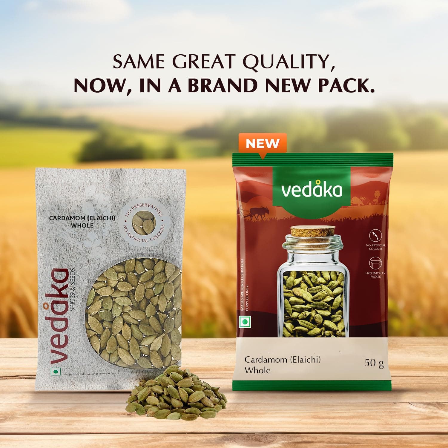 Amazon Brand - Vedaka Cardamom (Elaichi) Whole, 50 g, Small — image 2