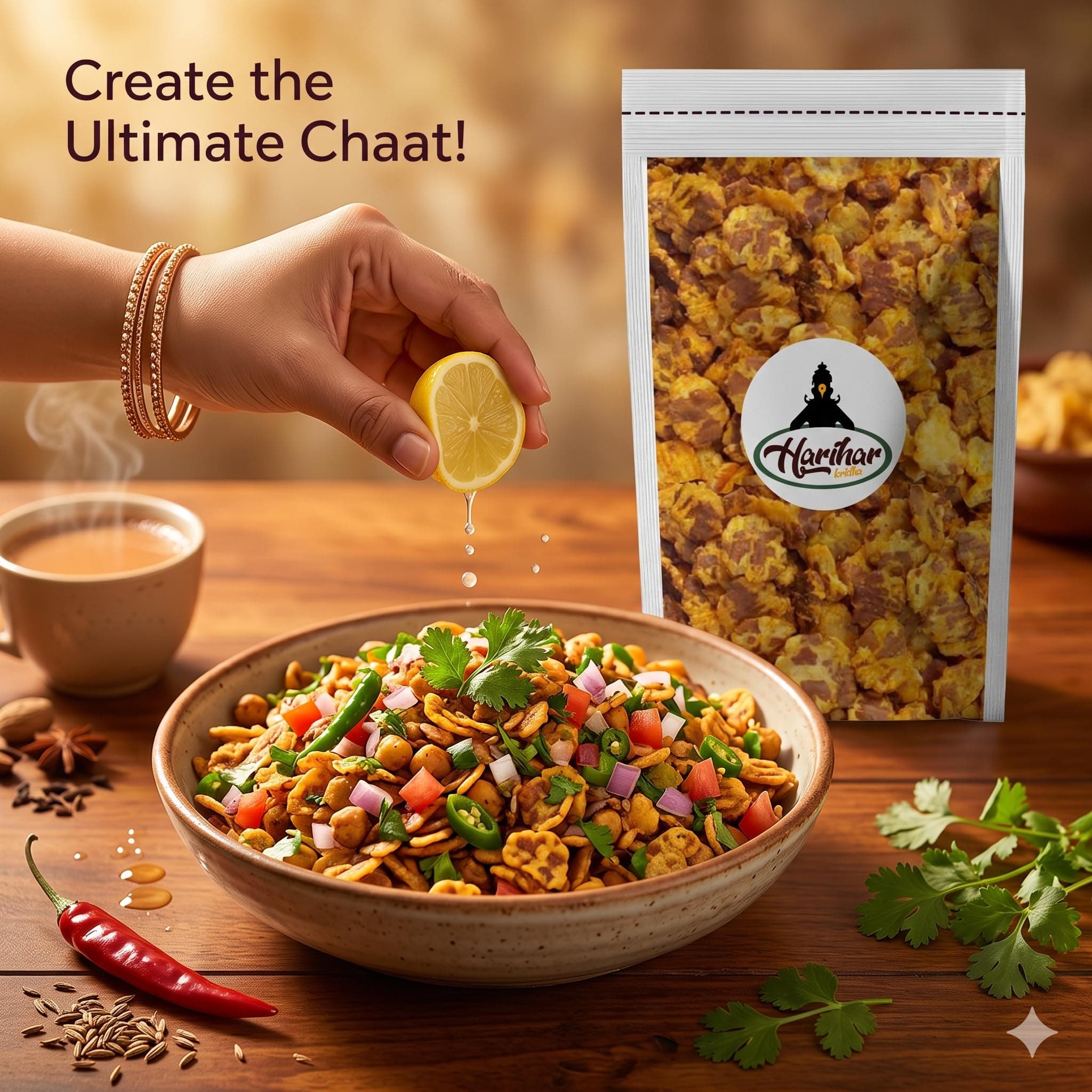 HARIHAR KRIDHA Chana Jor Garam 900g - Healthy Namkeen Snacks For Diet - High Protein Snack - Chana Chur Garam | Cholesterol Free & Transfat Free Chana Snack (450 Gram x Pack of 2) — image 8