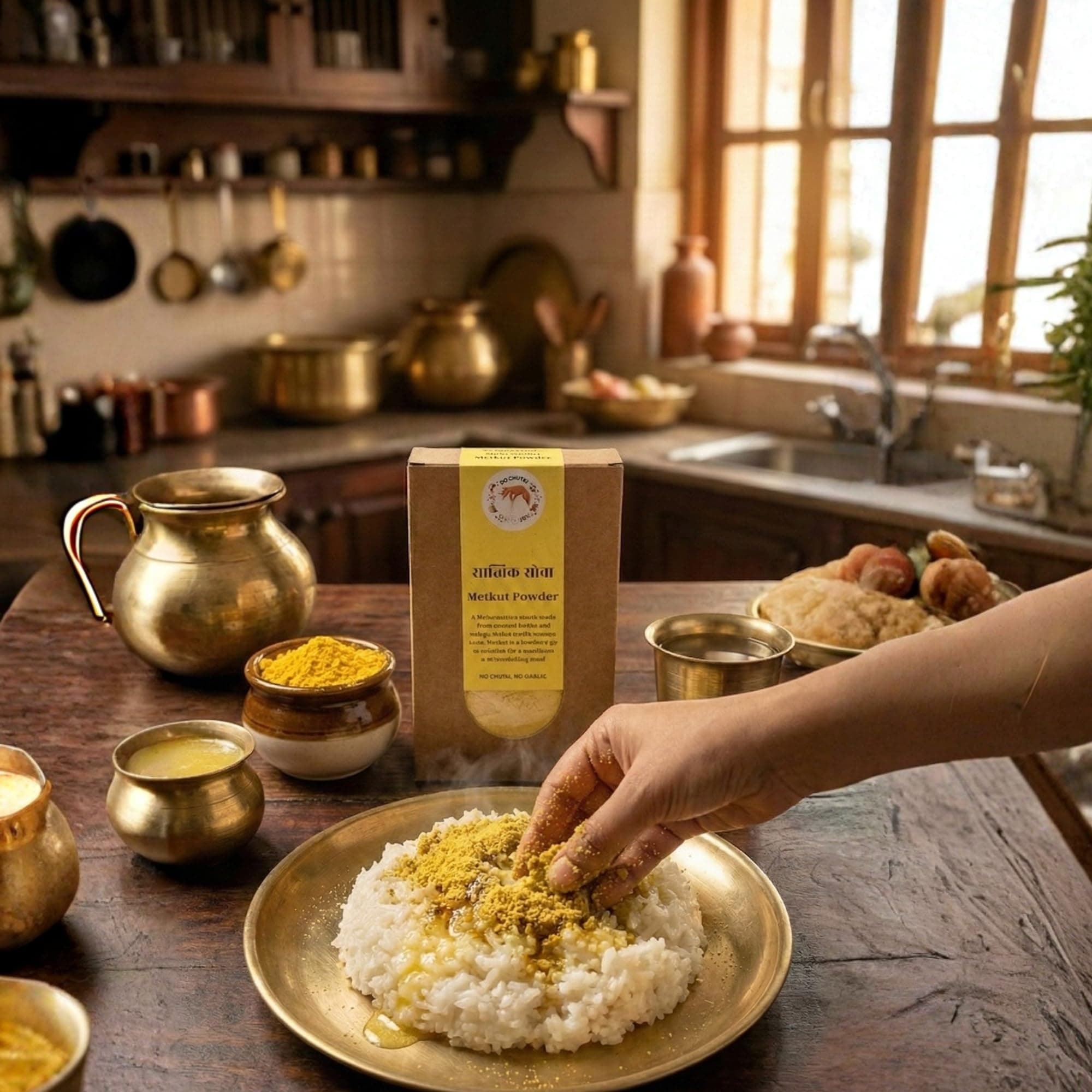Do Chutki Metkut Powder 100g (Pack of 1) - Traditional Maharashtrian Metkut | for Idli, Dosa and Ghee Rice | No Onion, No Garlic | No Preservatives — image 4