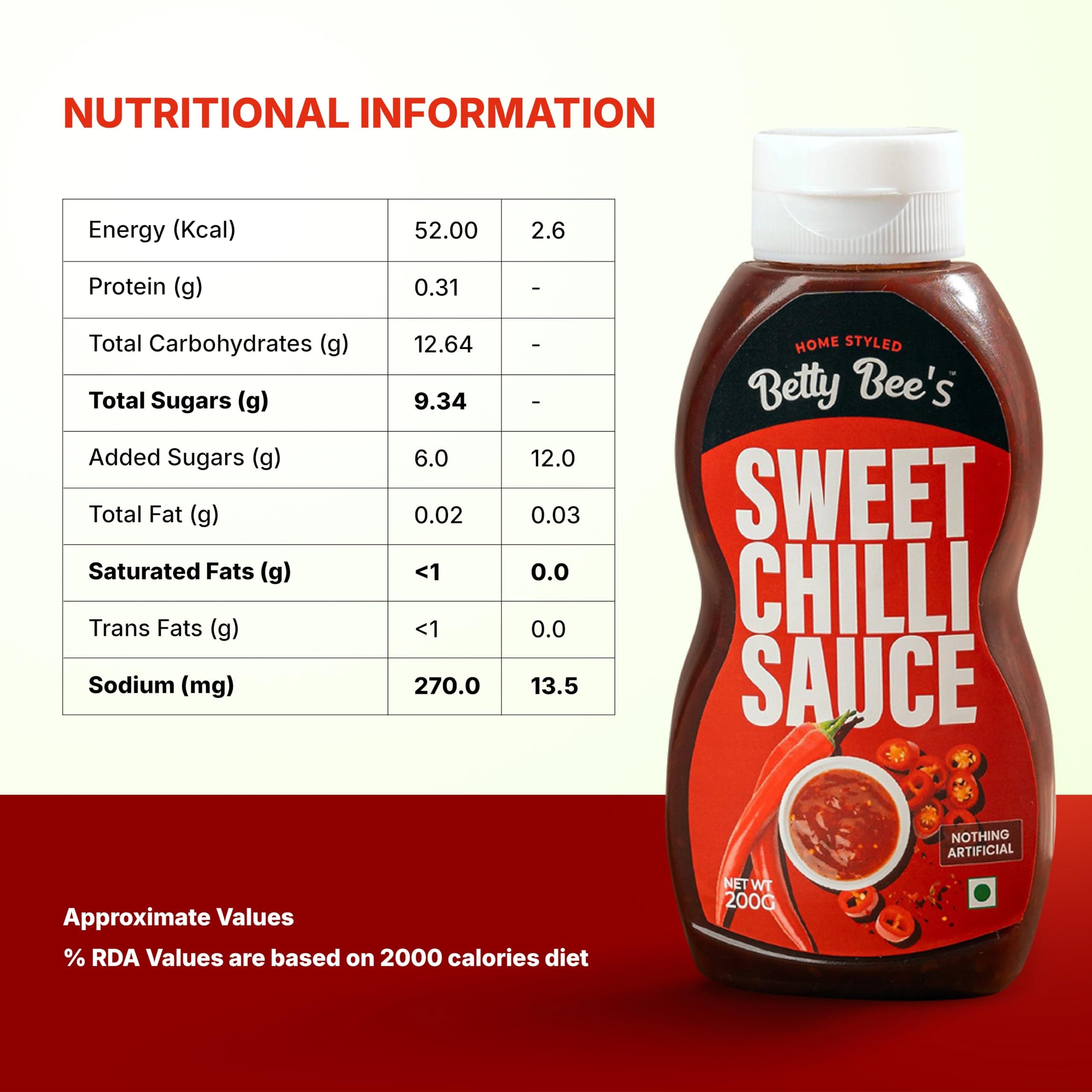 Betty Bee's Sweet Chilli Sauce, 200 Gms — image 2