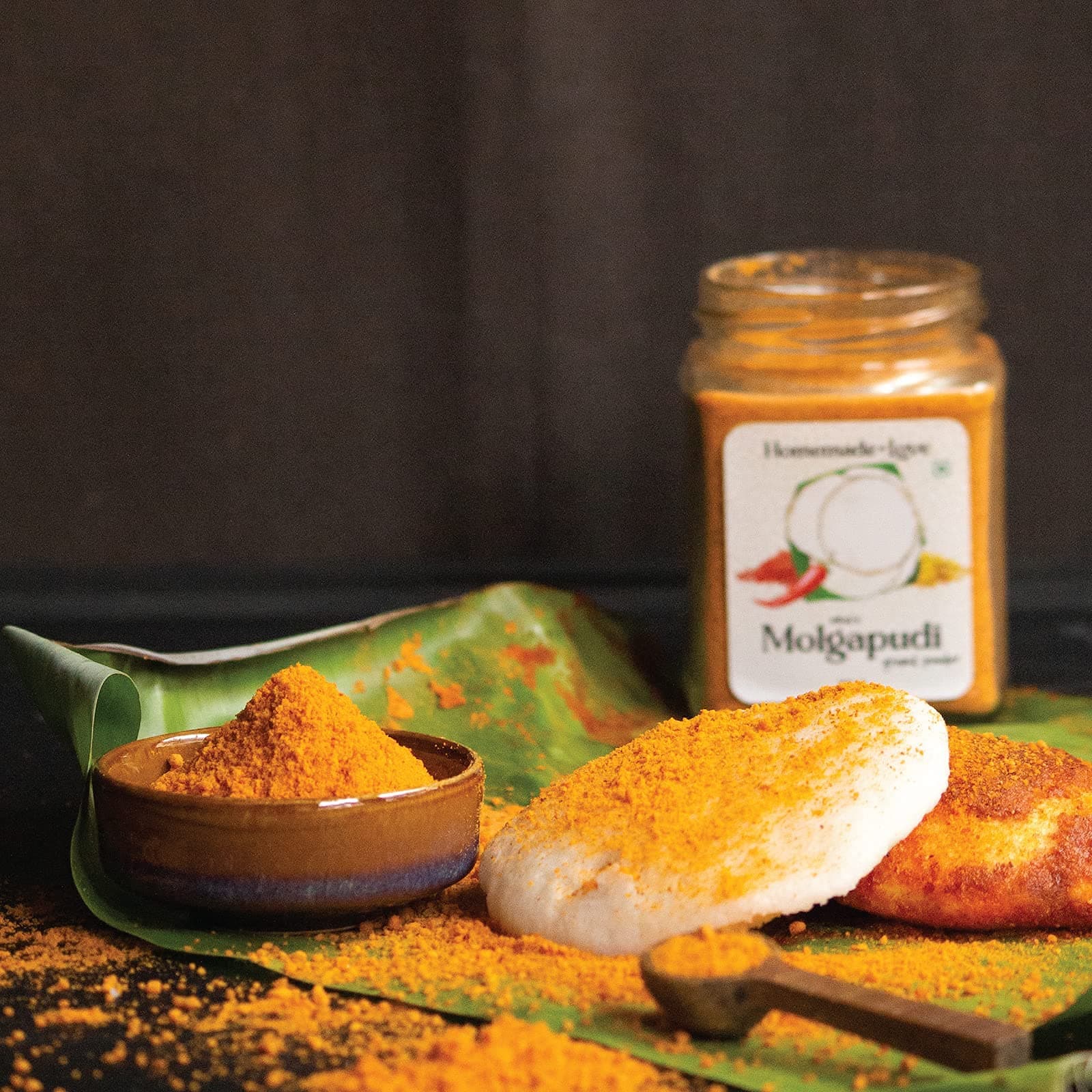 Homemade Love Idli Chutney Powder (150g)| South Indian style Molgapudi | Instant Gunpowder Chutney | Perfect for Idli, Dosa, Appam, Rice, Chapati, and Roti | No Added Onion and Garlic — image 3