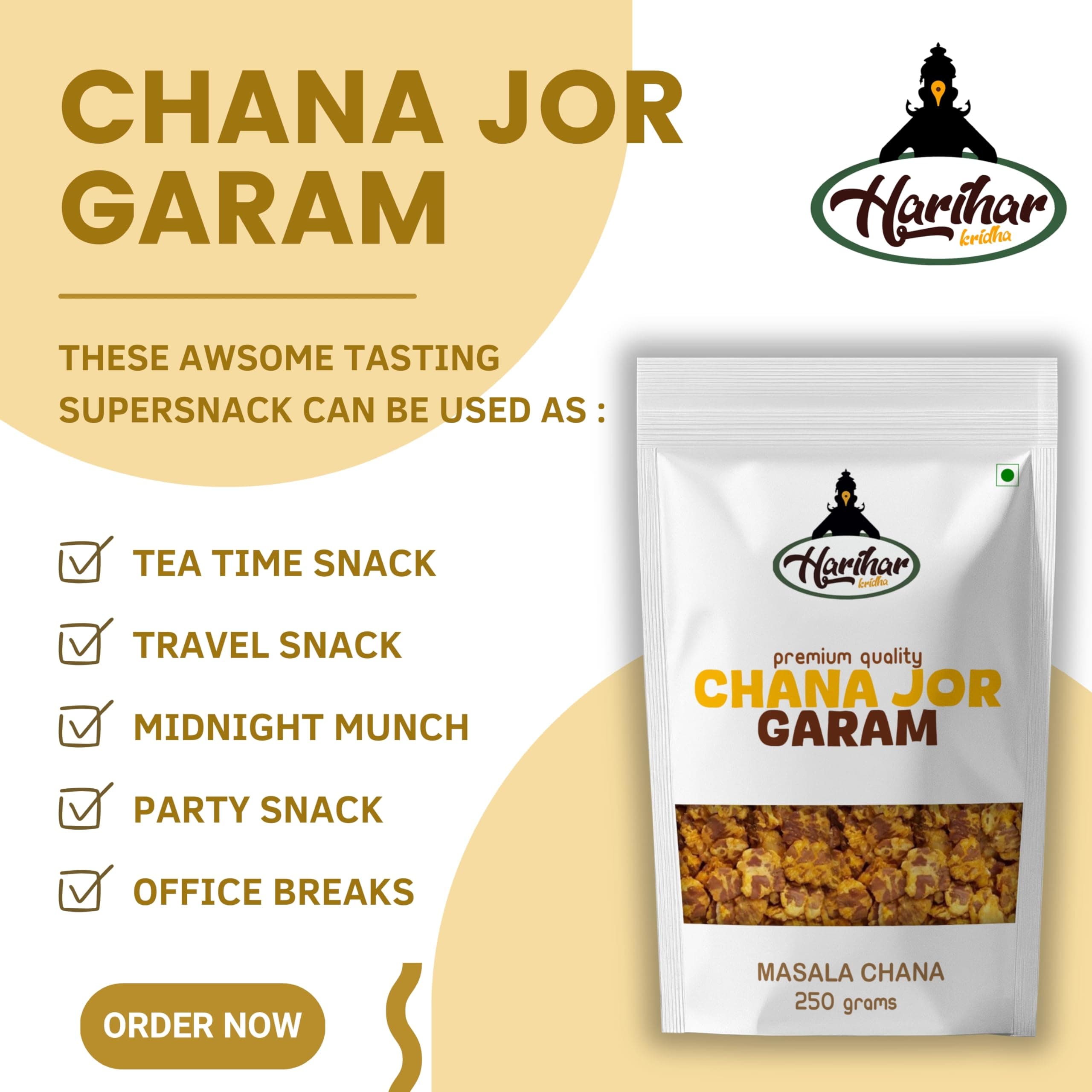 HARIHAR KRIDHA Chana Jor Garam 900g - Healthy Namkeen Snacks For Diet - High Protein Snack - Chana Chur Garam | Cholesterol Free & Transfat Free Chana Snack (450 Gram x Pack of 2) — image 5
