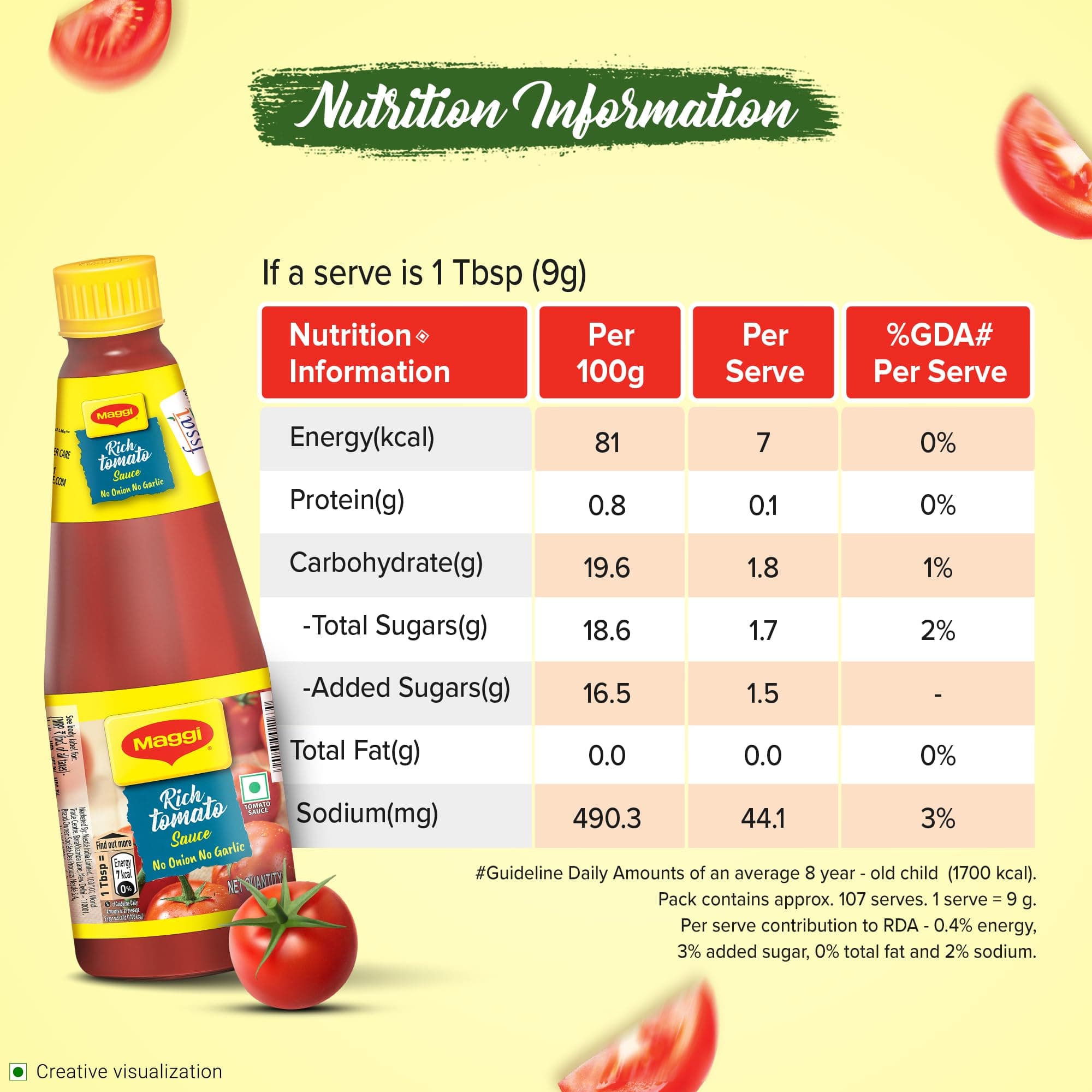 MAGGI Rich Tomato Sauce, No Onion No Garlic, 970g — image 2