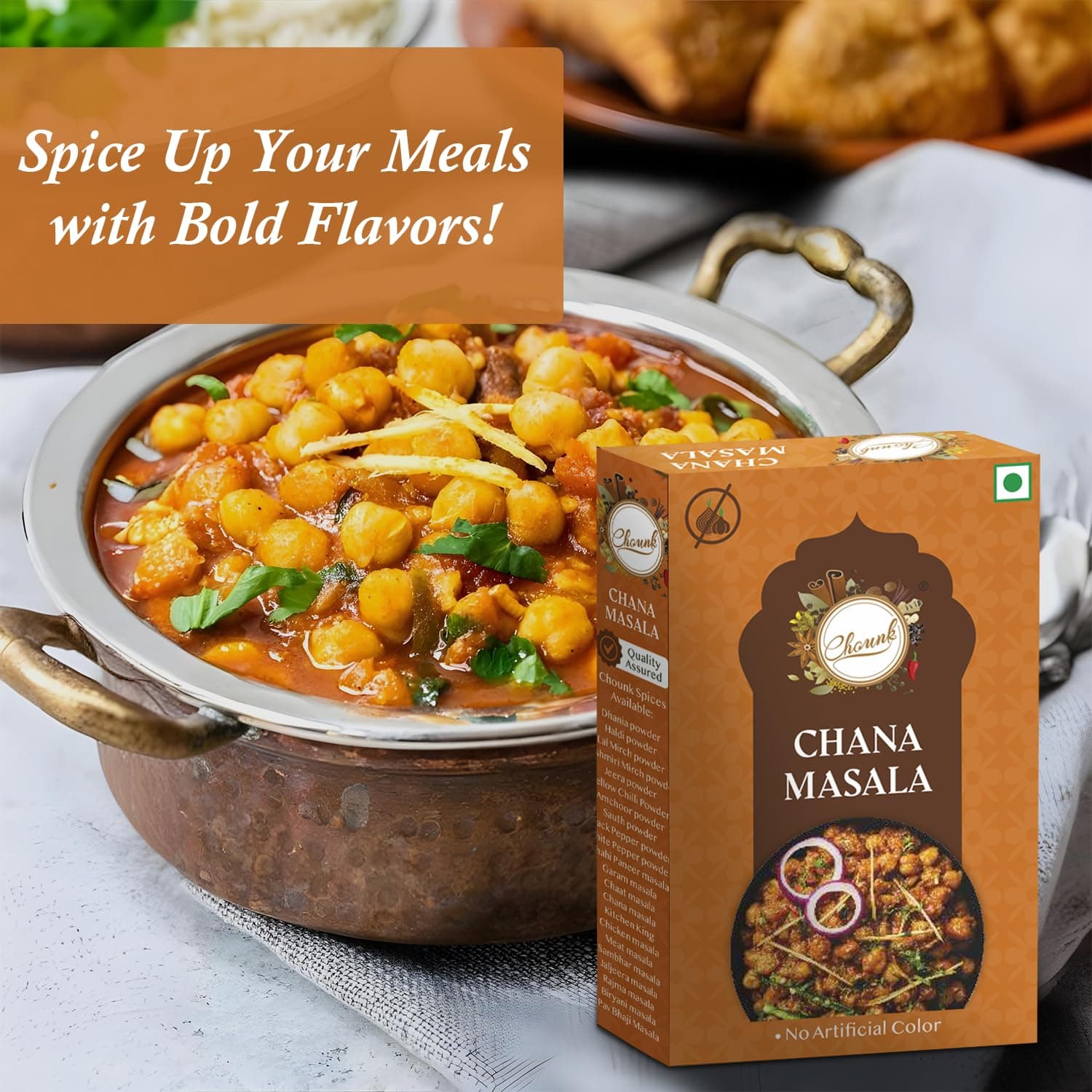 Chounk 100% Pure Punjabi Chana Masala 200g Powder No Onion No Garlic Ready To Cook Powder Masala — image 7