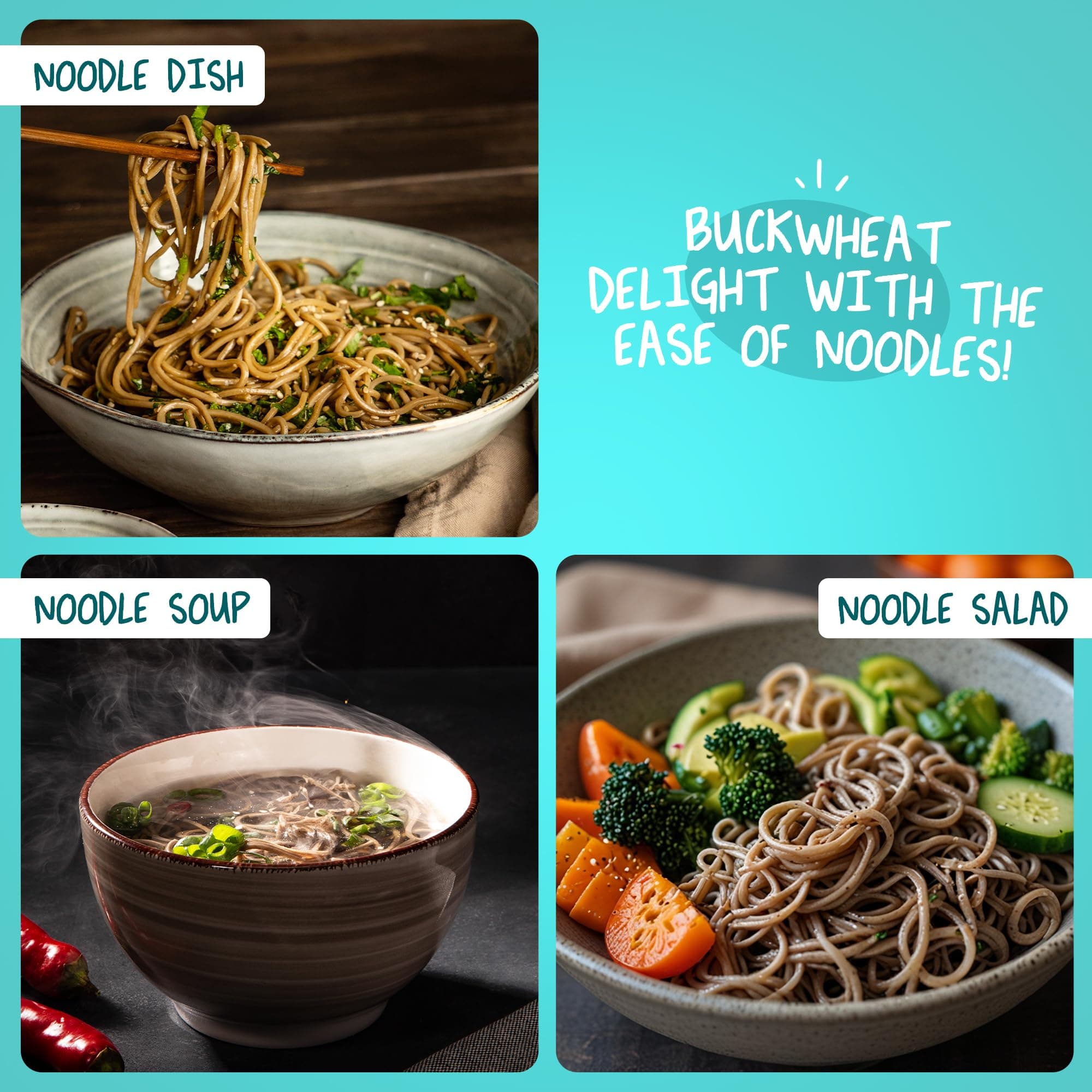 MOI SOI® Healthy Soba Noodles | Made with 30% Buckwheat Flour & 55% Whole Wheat | No Maida, Not Fried | 100% Natural | No Artificial Preservatives or MSG | 150gms (Pack of 1) — image 5