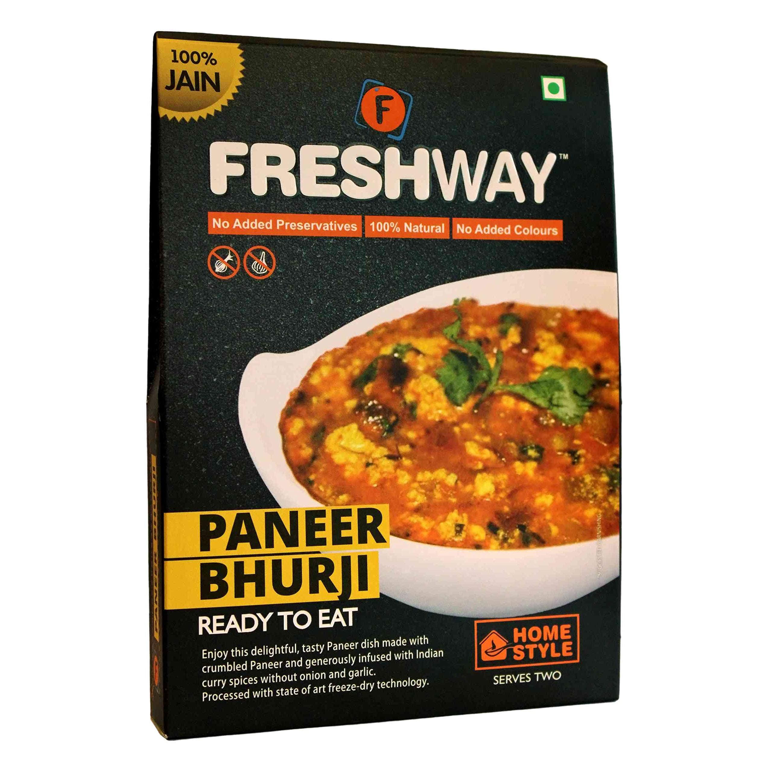 Freshway Pack Of 2 (Jain Paneer Bhurji + Jain Paneer Bhurji) Ready To Eat Freeze Dried With No Added Preservative & Colors — image 3