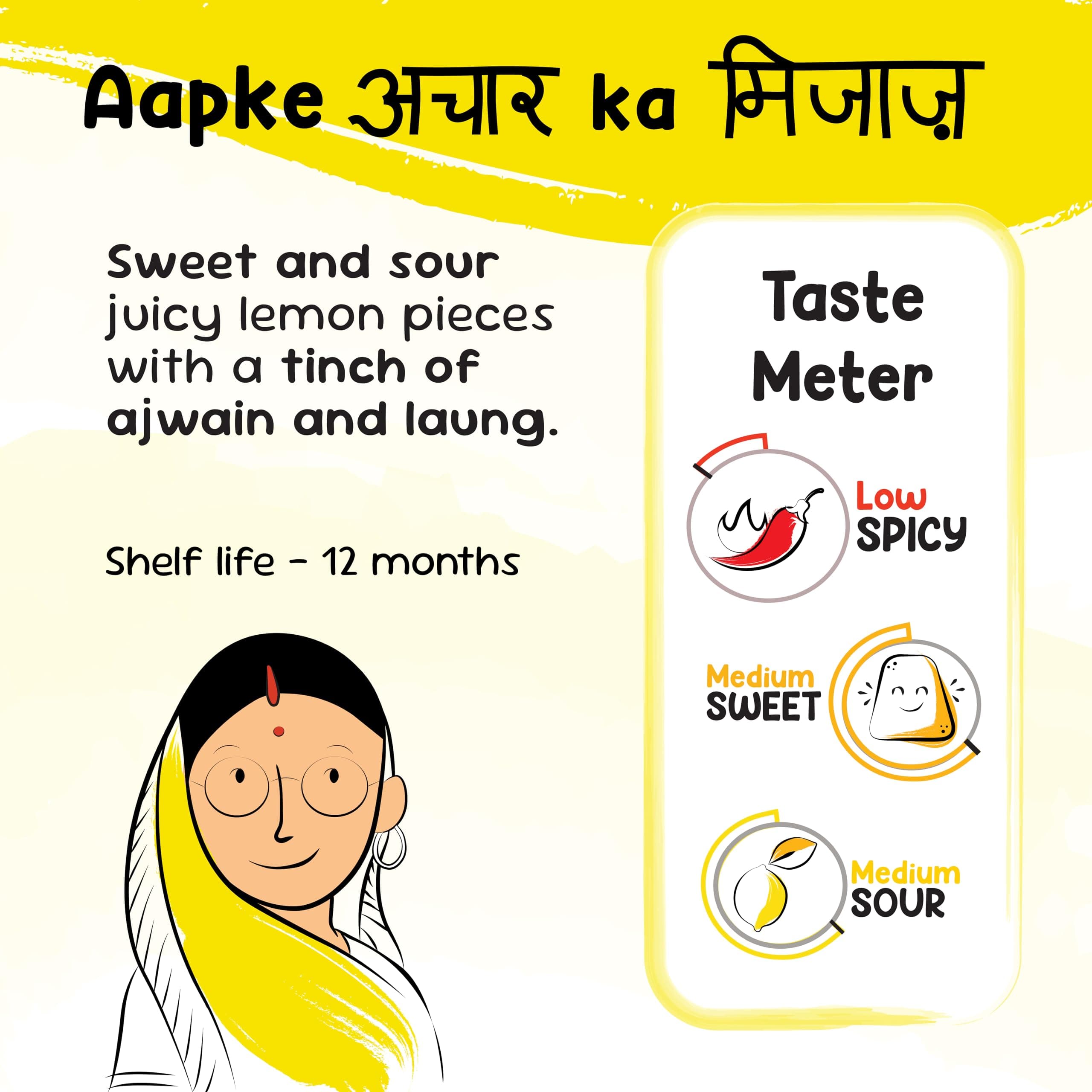 FarmDidi Lemon Pickle 325g in Fresh | Indian Homemade Nimbu ka Achar with No Onion & Garlic | Sweet & Sour Oil-Free Pickle | Traditional Grandma-Style Recipe | Organically Processed — image 7