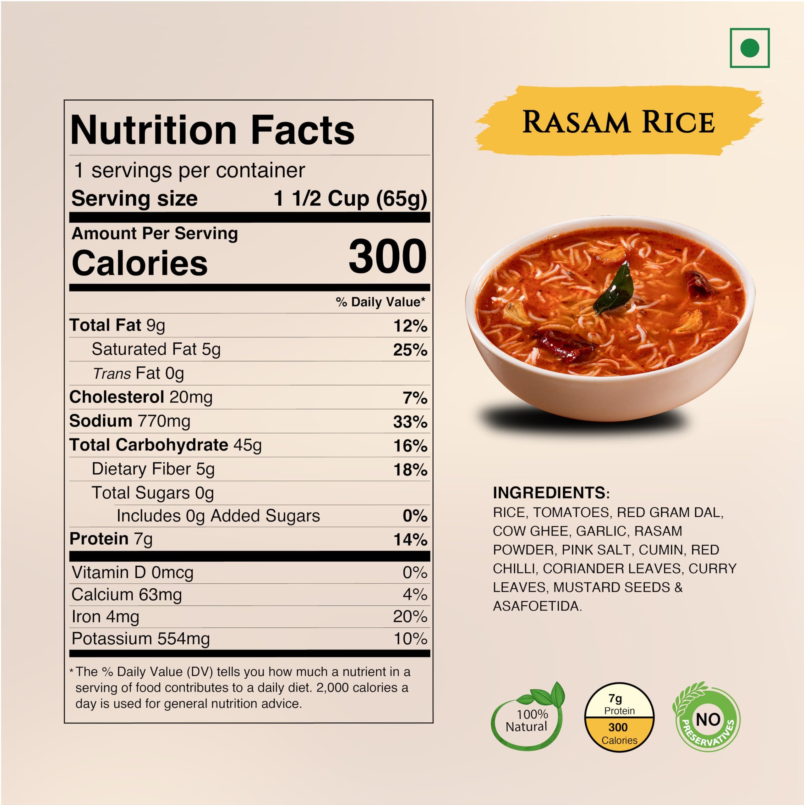 Instabites Ready To Eat Combo of Lemon Rice - Rasam Rice - Dal Rice, No Added Preservatives and Ready to Eat in Minutes - Pack of 3 — image 4