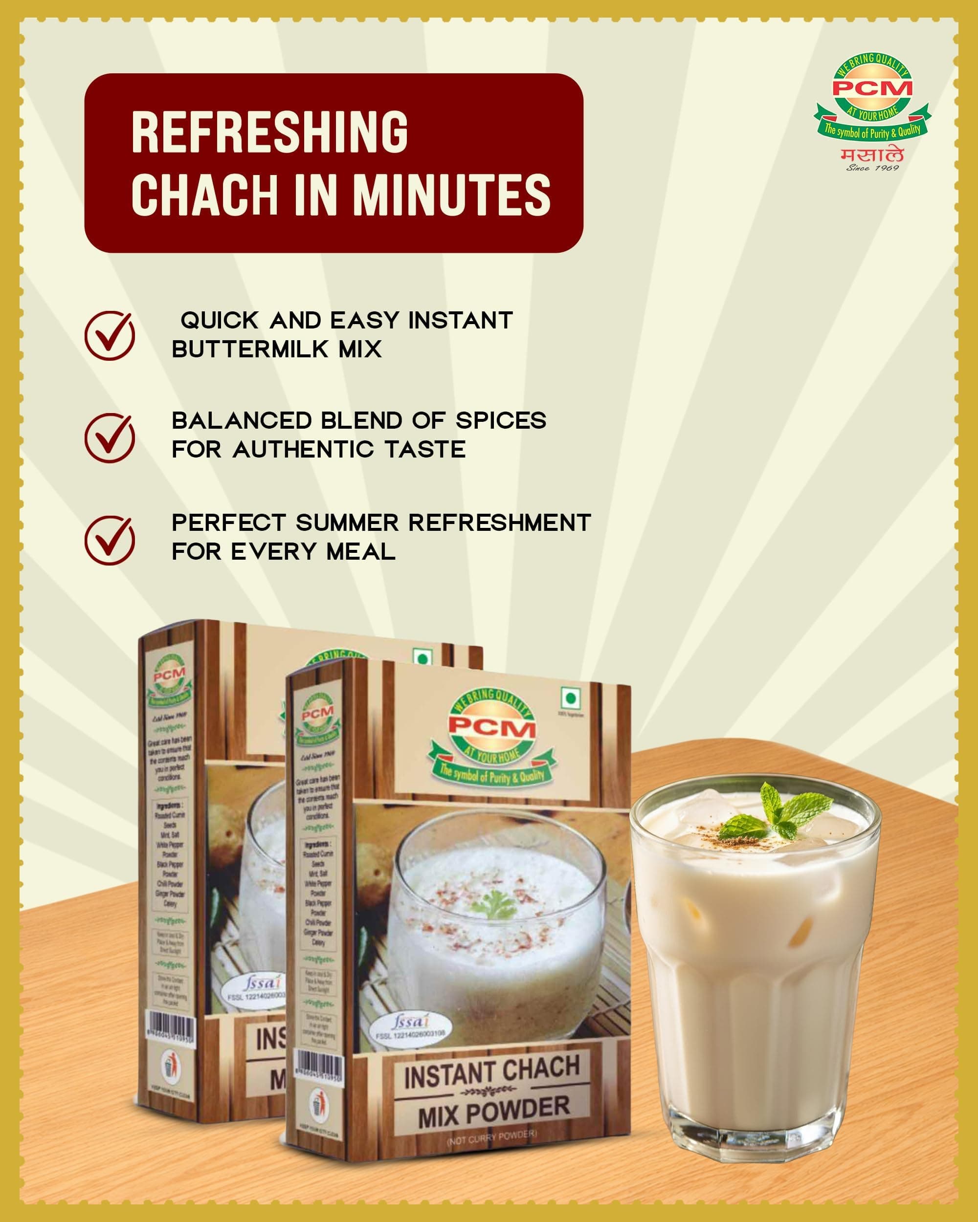 PCM Chach Masala Powder - 100g | Authentic Indian Spice for Refreshing Buttermilk, Lassi & Raita — image 6