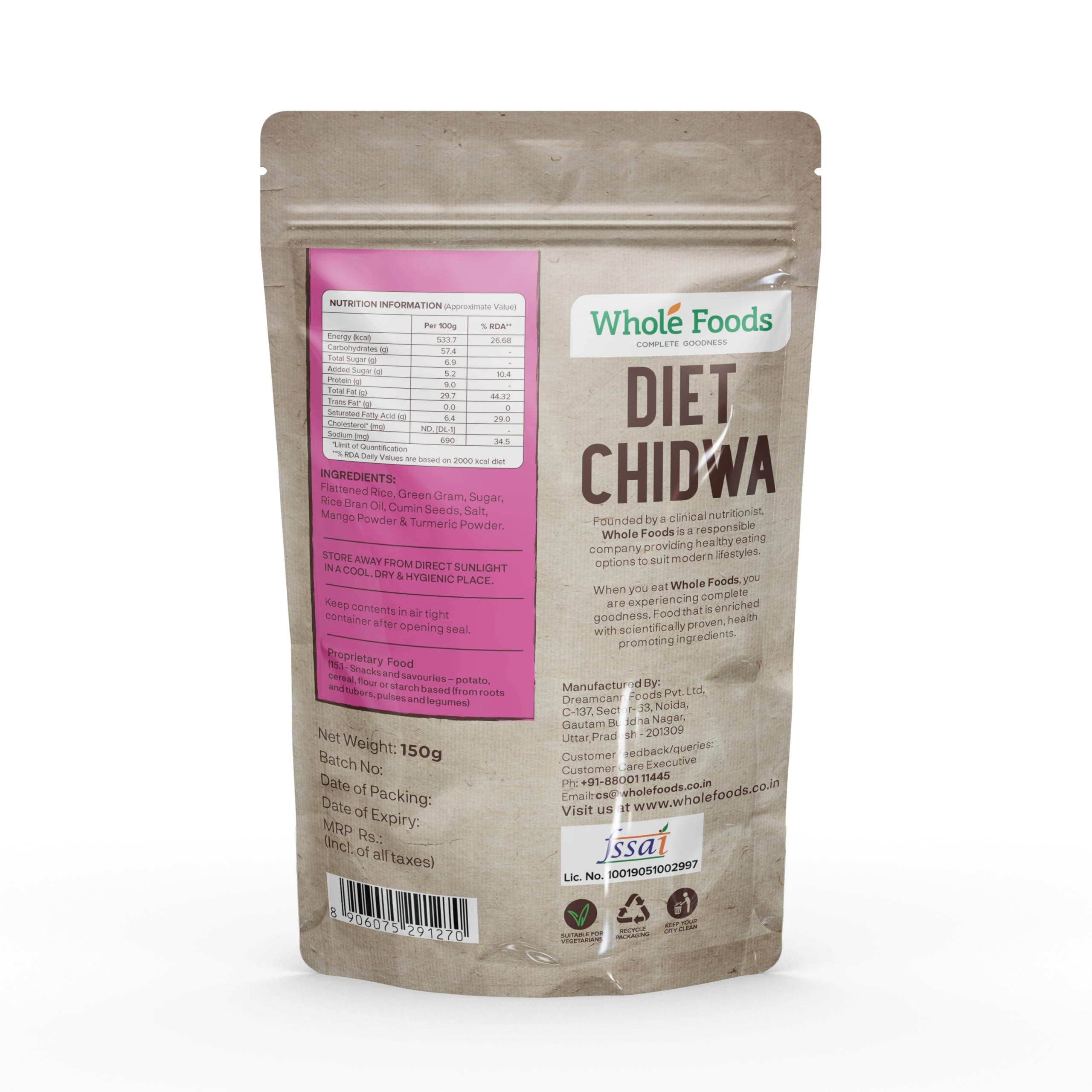 Whole Foods Gluten Free Snacks (150 Grams, Diet Chidwa) — image 4