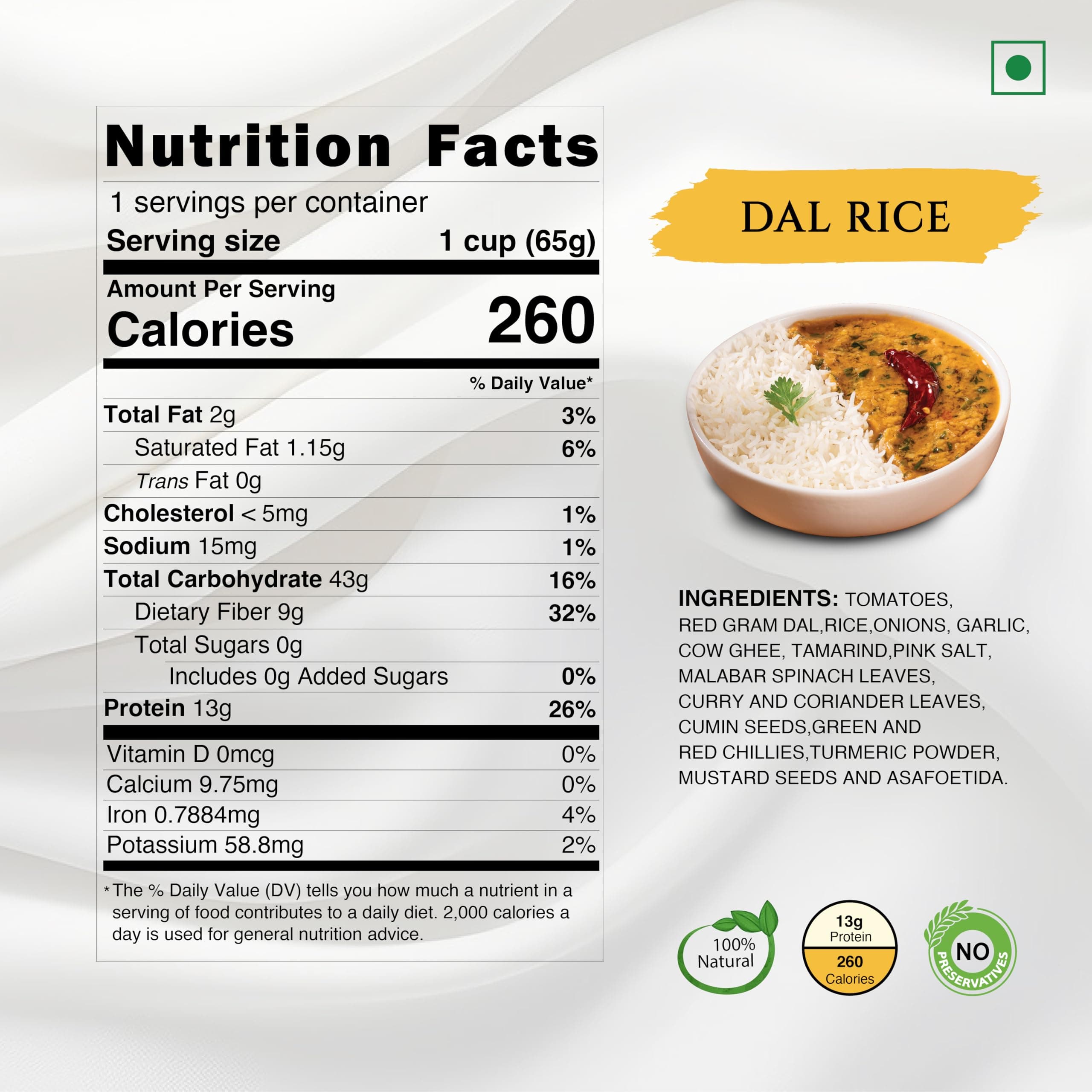 Instabites Ready To Eat Combo of Lemon Rice - Rasam Rice - Dal Rice, No Added Preservatives and Ready to Eat in Minutes - Pack of 3 — image 8