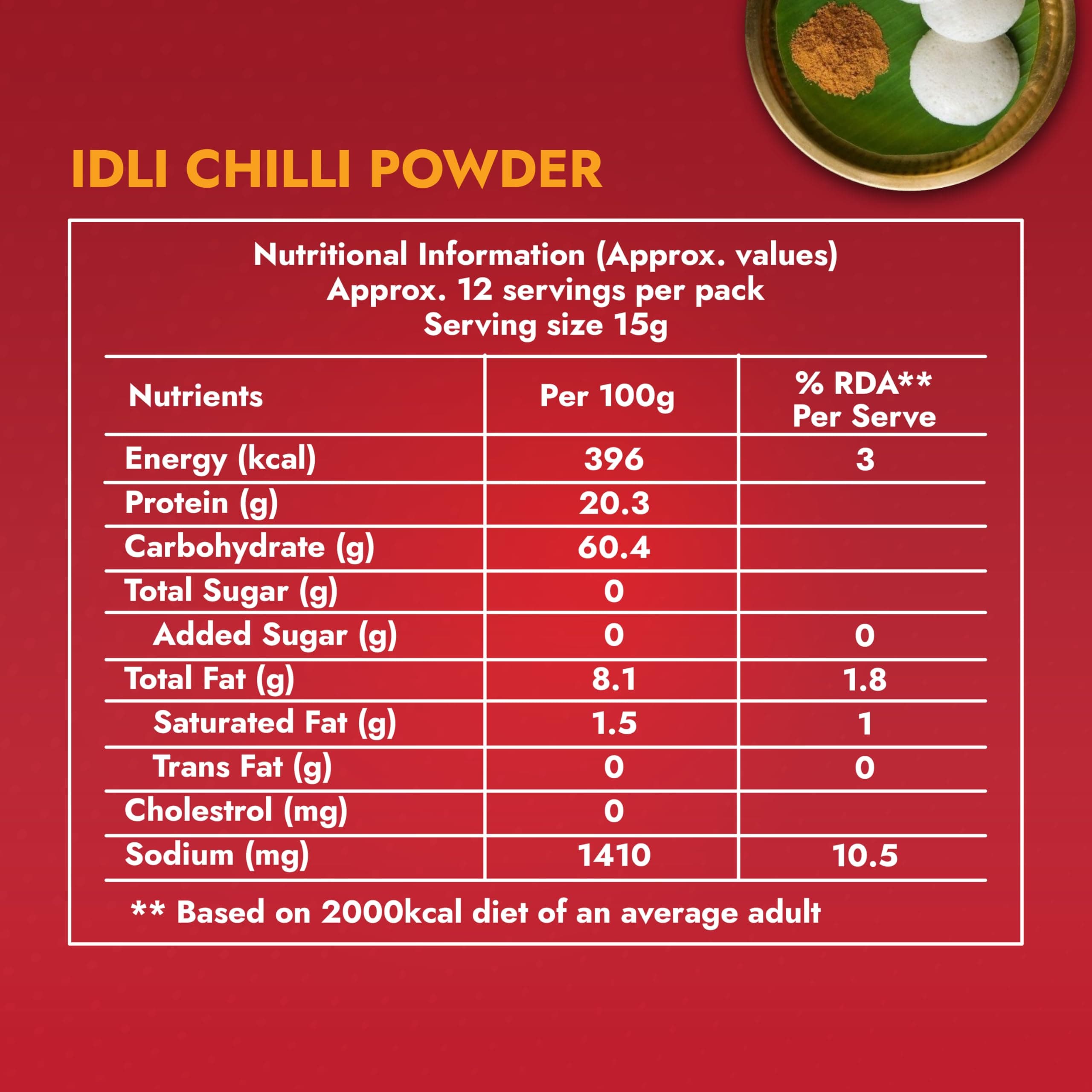 Sweet Karam Coffee Idli Podi (Chilli Gun Powder) – 180g | Authentic South Indian Homemade Spice Mix | Aromatic & Flavorful | No Preservatives | Tasty & Healthy | Perfect with Idli, Dosa & Rice — image 2