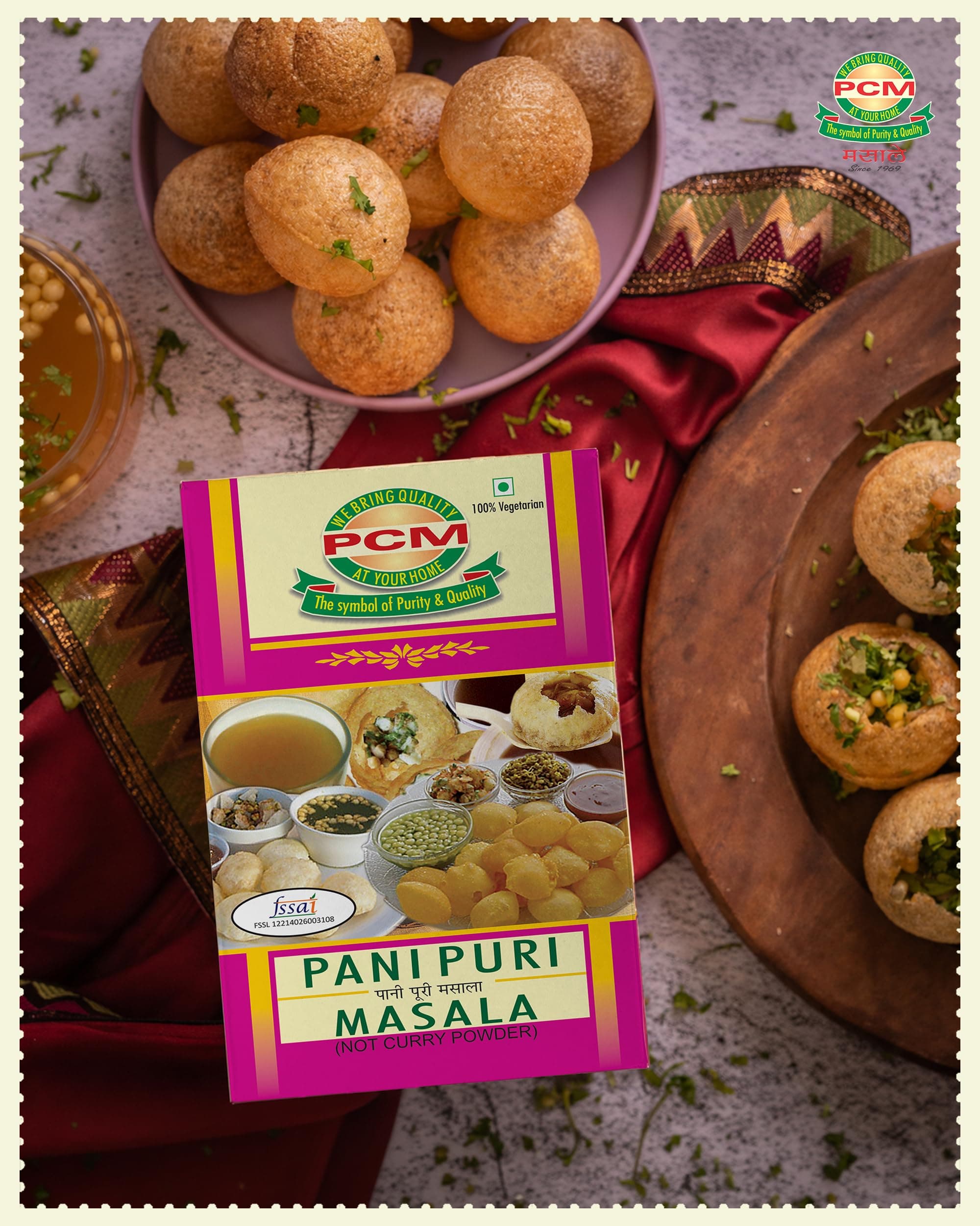 PCM Pani Puri Masala Powder - 100g | Tangy & Spicy Golgappa Pani Mix for Authentic Street-Style Taste — image 7