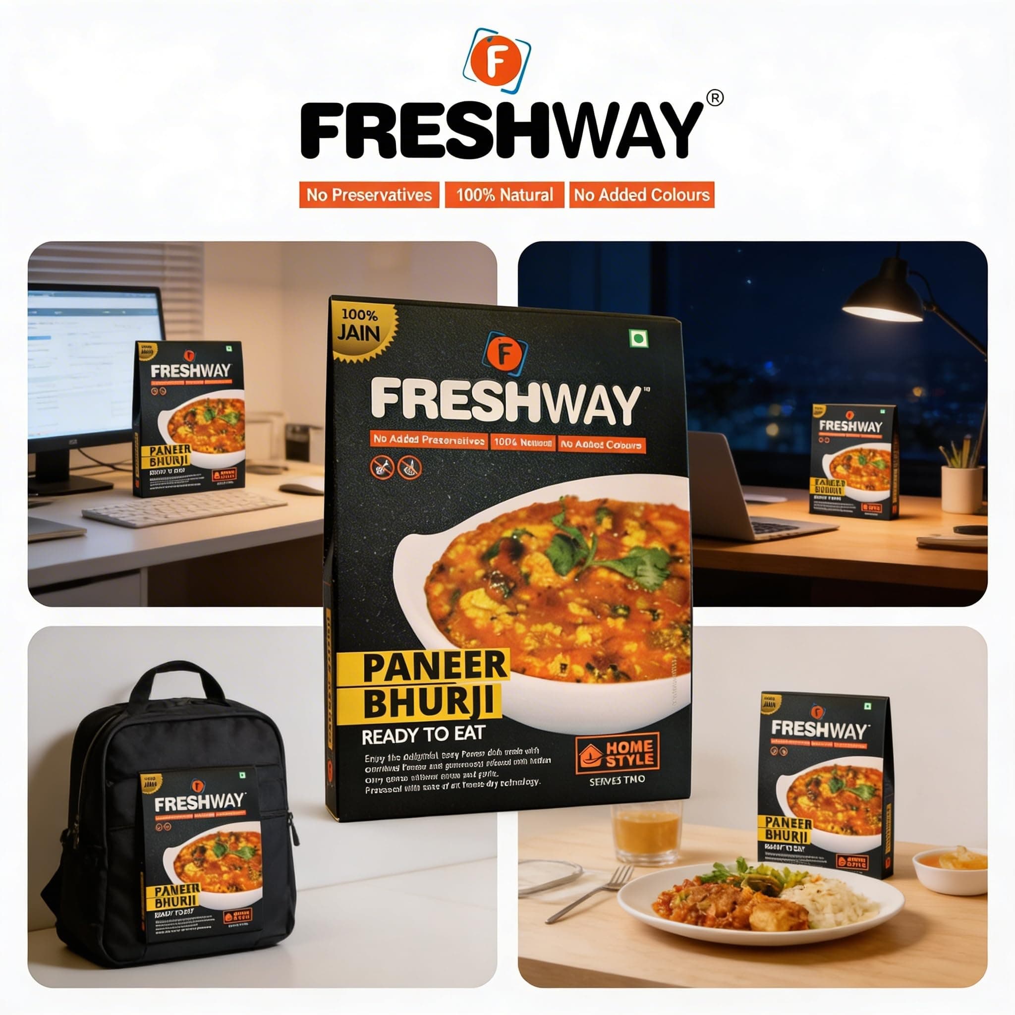 Freshway Pack Of 2 (Jain Paneer Bhurji + Jain Paneer Bhurji) Ready To Eat Freeze Dried With No Added Preservative & Colors — image 5