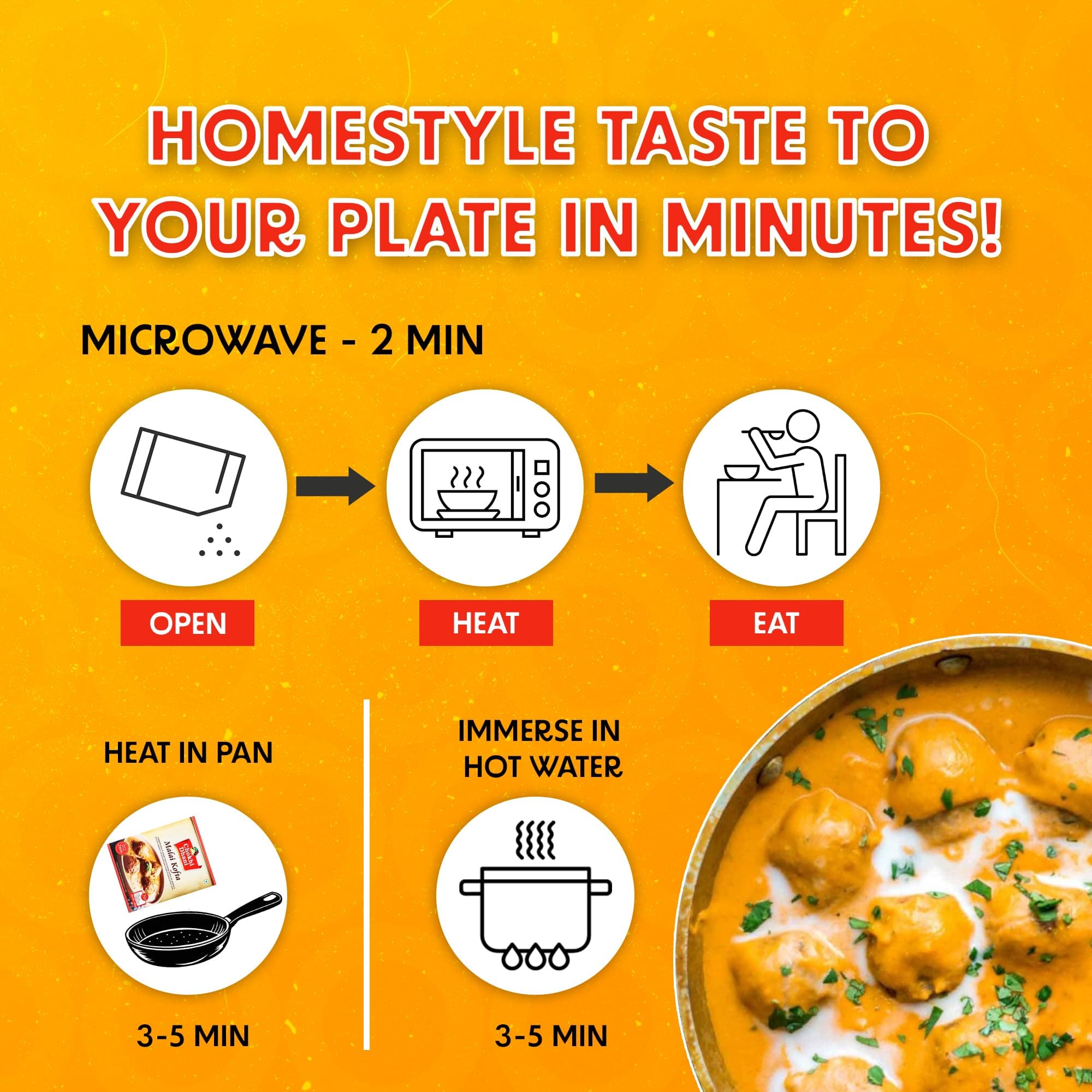 Chokhi Dhani Malai Kofta Ready to Eat 300g | Paneer Kofta in Rich Cashew Cream Gravy | Authentic North Indian Curry | 2 Min Heat & Serve | Veg — image 5