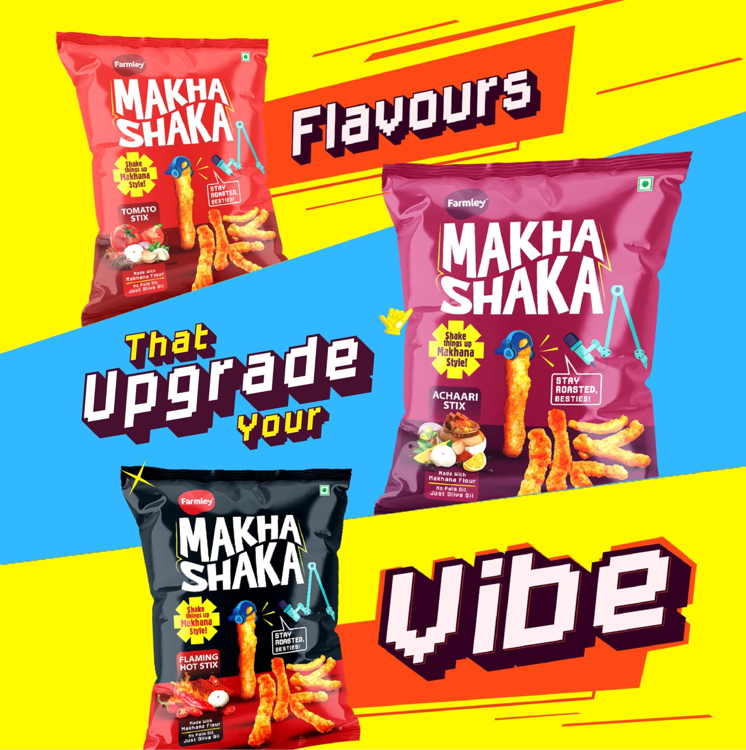 Farmley Makha Shaka Masala Stix Farmley Pillow Pouch 33 g I Healthy Snacks | Namkeen Snacks I Puffed Snacks | Roasted in Olive Oi — image 9