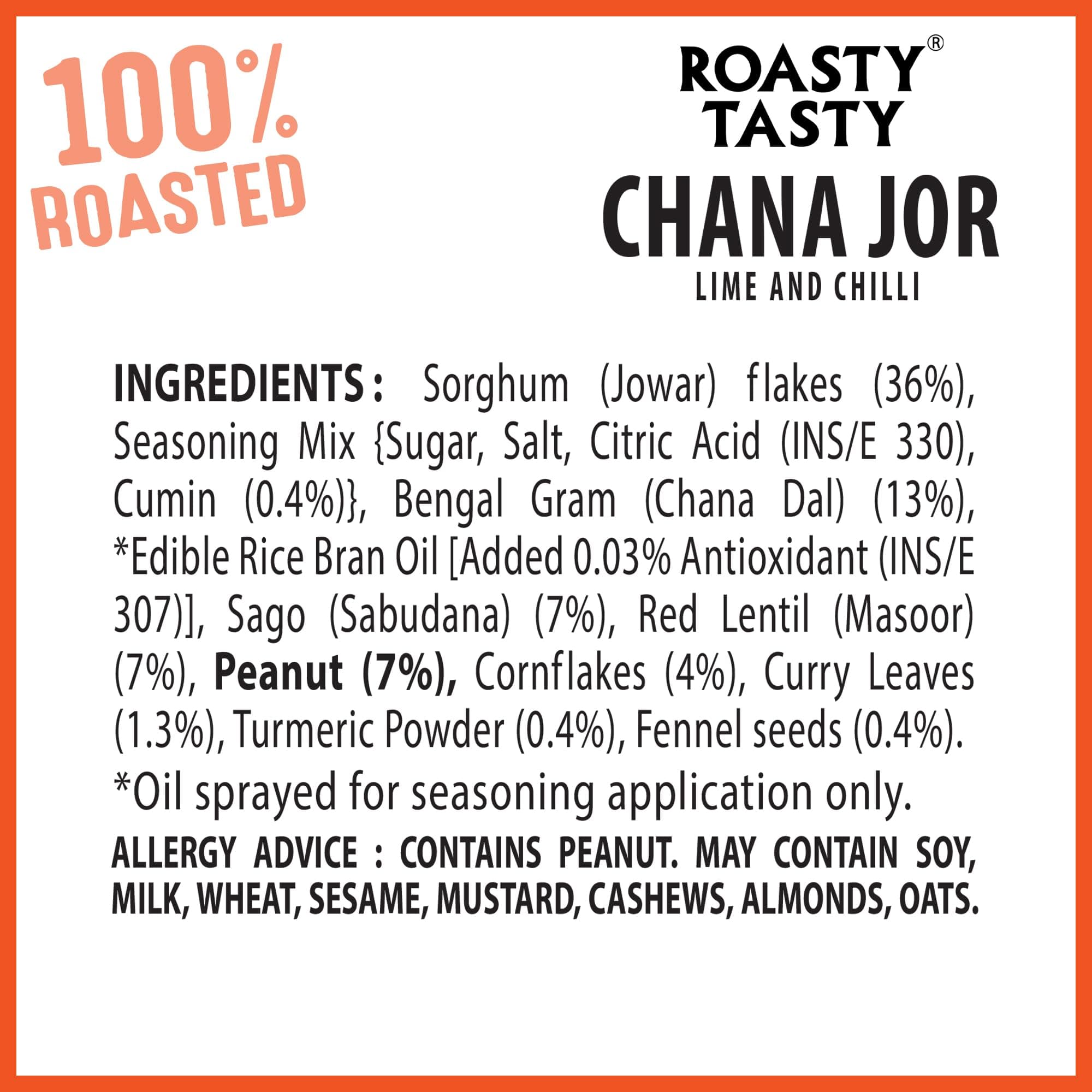 Roasty Tasty Roasted Chana Jor Lime & Chilli Whole Grain Indian Snacks- 200g |No MSG | Zero Cholesterol & Trans Fat | Diet Namkeen | Gluten Free | Ready-to-eat | High in protein | Export Quality | Healthy Snacks — image 3