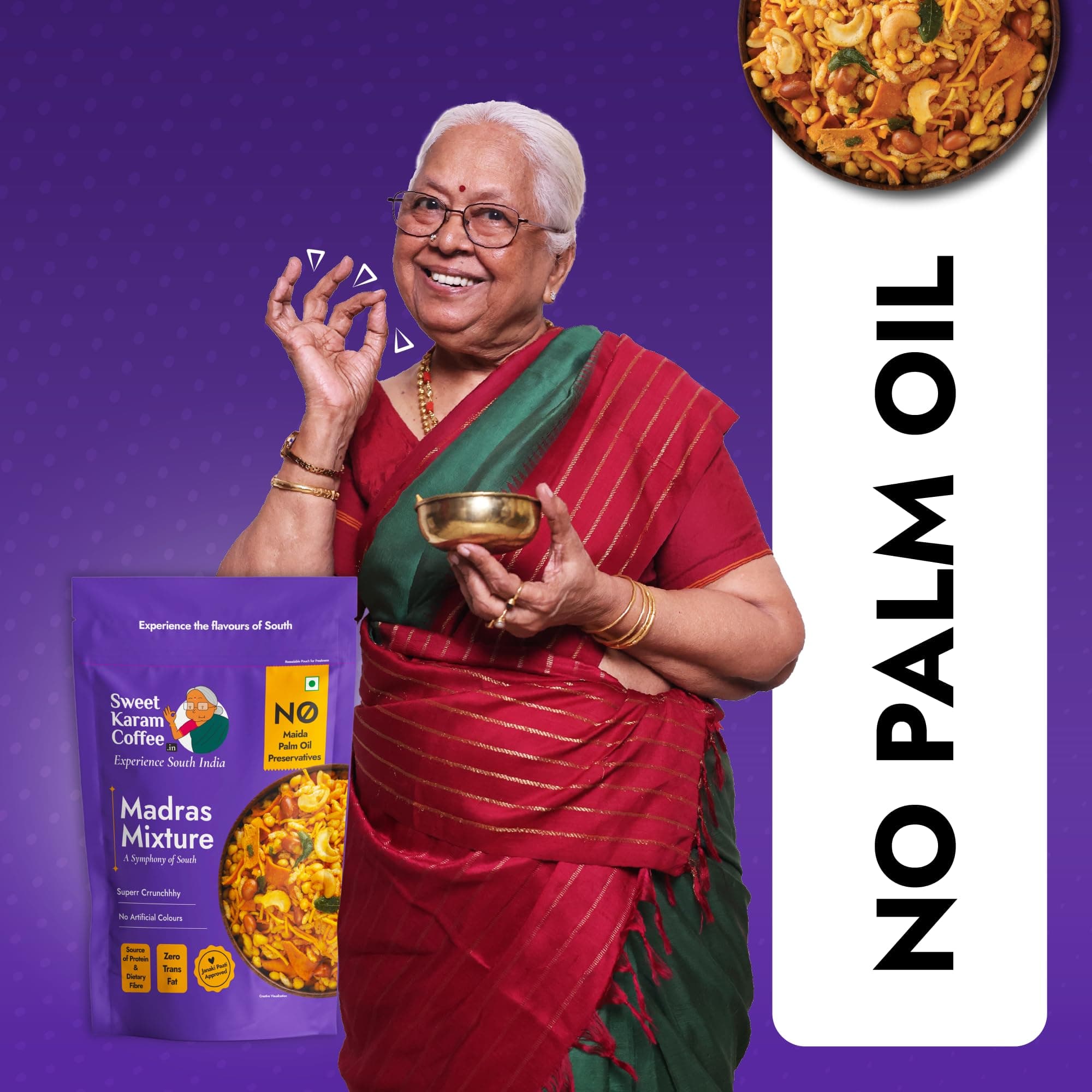 Sweet Karam Coffee Special Madras Mixture – 200grams | No Palm Oil or Preservatives | Authentic South Indian Namkeen Snack | Crispy & Fresh Homemade Taste | Perfect Tea-Time Savory — image 5