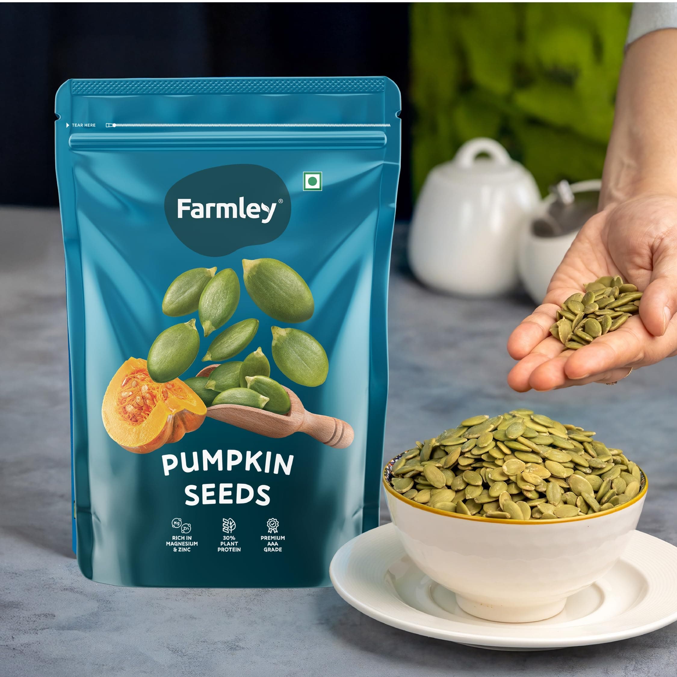 Farmley Edible Seeds Combo 400 g | Chia Seed + Sunflower Seed + Pumpkin Seed I Superfood Mix for Healthy Eating | Rich in Protein & Fiber (200g, each) (Pack of 2) — image 9