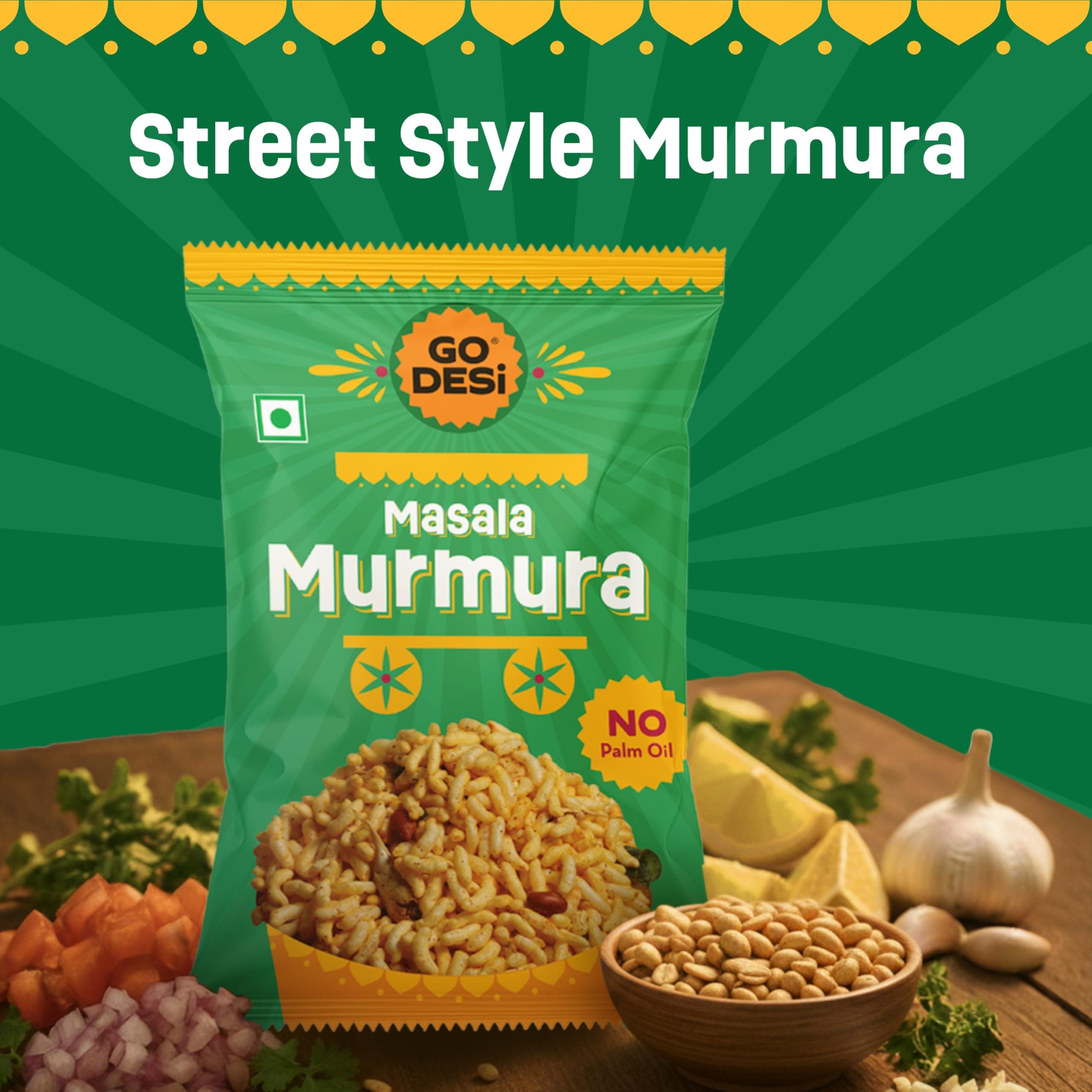 GO DESi Kolkata Jhalmuri, Masala Murmura, No Palm oil 100g x 2 — image 8
