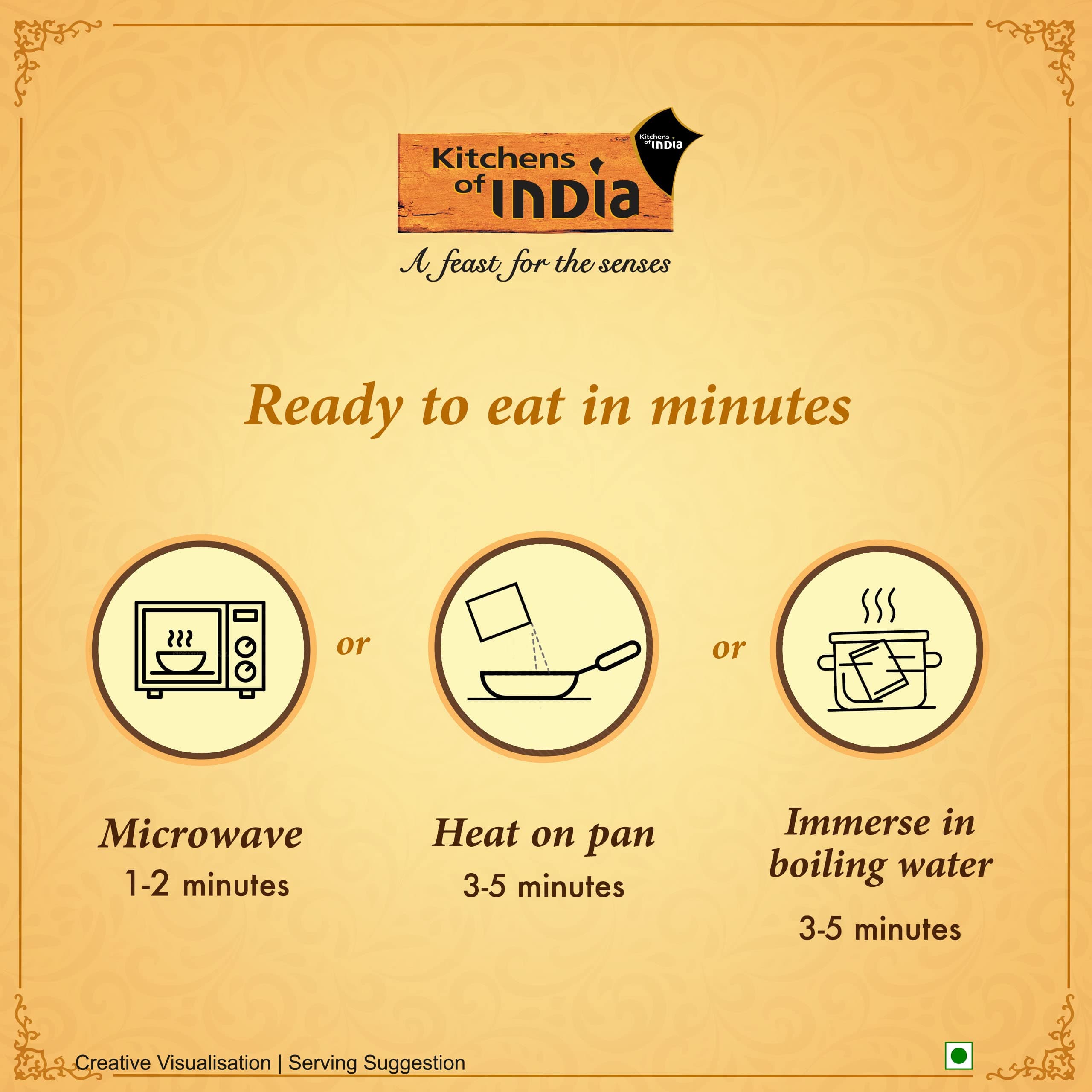 Kitchens of India Pav Bhaji, ITC Ready to Eat Indian Food, Just Heat and Eat, Microwavable, 285g — image 3