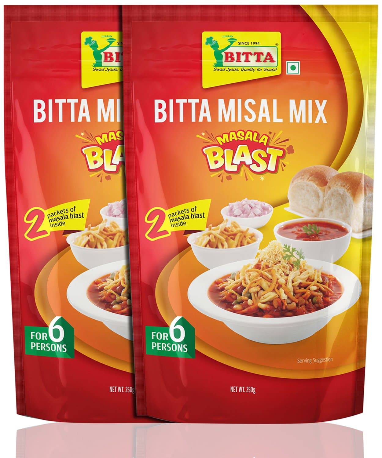 Bitta Foods Misal Mix - 250 gms (No Onion And Garlic) - Pack Of 3 — image 2