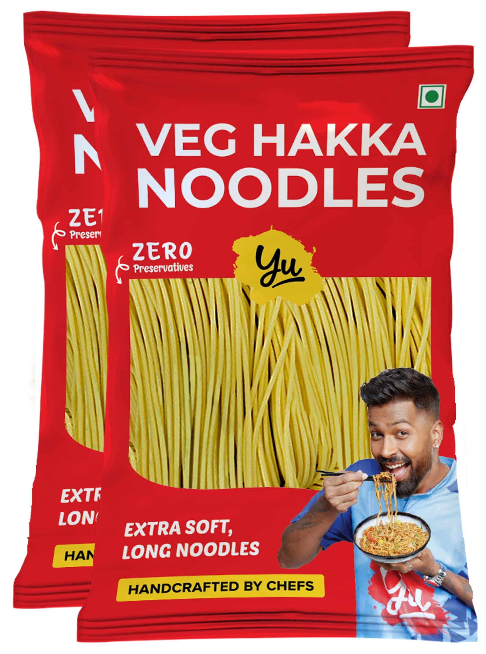 Yu Foodlabs - Veg Hakka Preservative Free Noodles - Extra Long & Extra Soft - Not Fried & No Palm Oil - Zero Preservatives & 100% Natural - Just Boil - Ready In 5 Mins - Serves 6-300gram - (Pack Of 2) — image 2