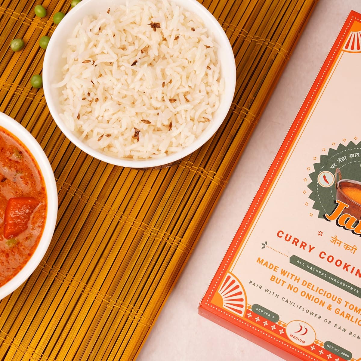 Bowl Curry Jain Curry Paste 300g | Ready to Cook Indian Gravy in 10 Min | No Onion No Garlic | Made With Juicy Tomatoes & Authentic Spices | No Preservatives or Artificial Colours | Serves 3 — image 4