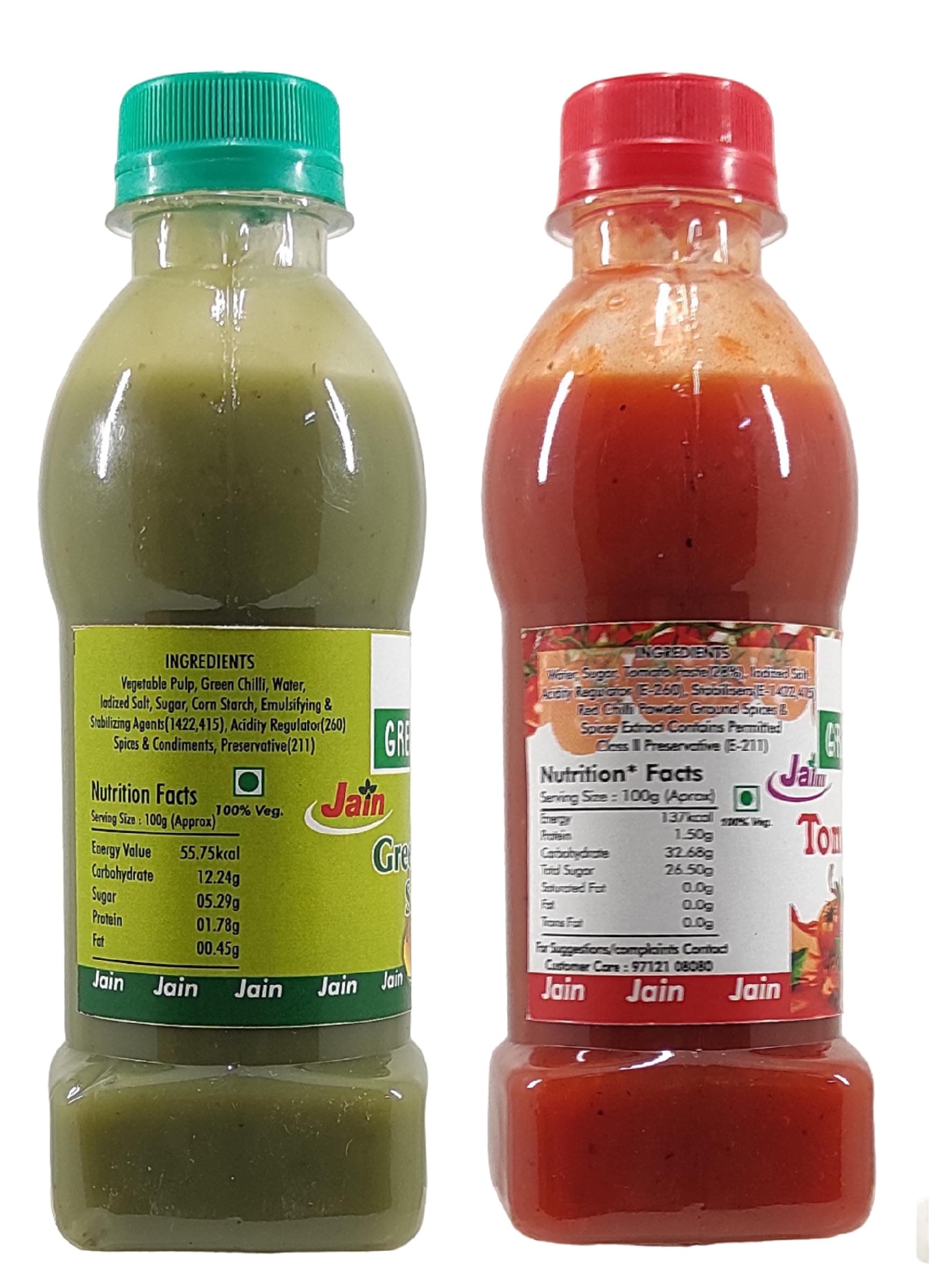 K3 Masala Green Piece Jain Sauce/Catchup Combo Without Onion/Garlic/Potato Tomato Sauce(200Gm)And Green Chilli Sauce(200Gm)(Pack Of 2)Sauce(400 G) — image 4