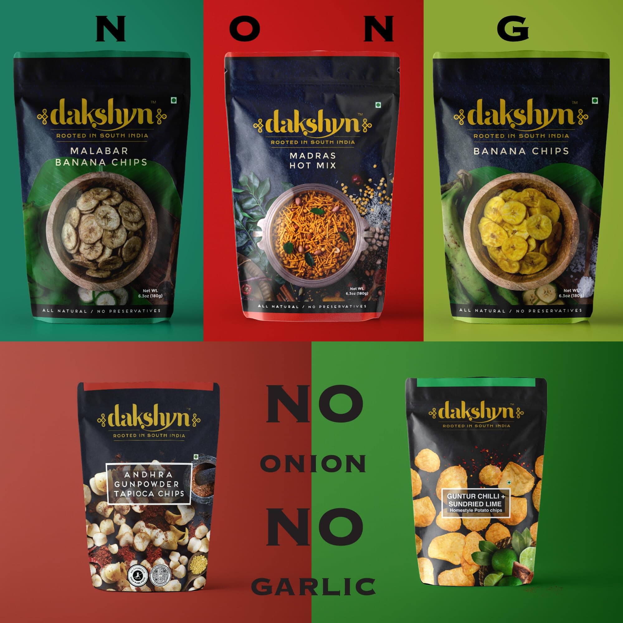 Dakshyn Madras Hot Mix Farsan Snacks Namkeen (250g x Pack of 2) | Jain Snacks No Onion No Garlic | South Indian Spicy Mixture | High in Protein | No Palm Oil | Vegan & Gluten Free — image 7