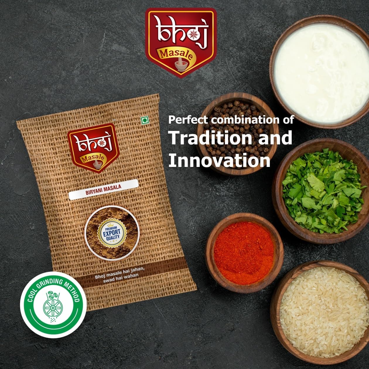 Bhoj Masale Chole Masala 100GM | Blended Spice With Natural Oils for Authentic Taste and Colour | For Healthy Delicious & Flavourful Cooking. No Colour, No Preservatives (Jain Masala) — image 3