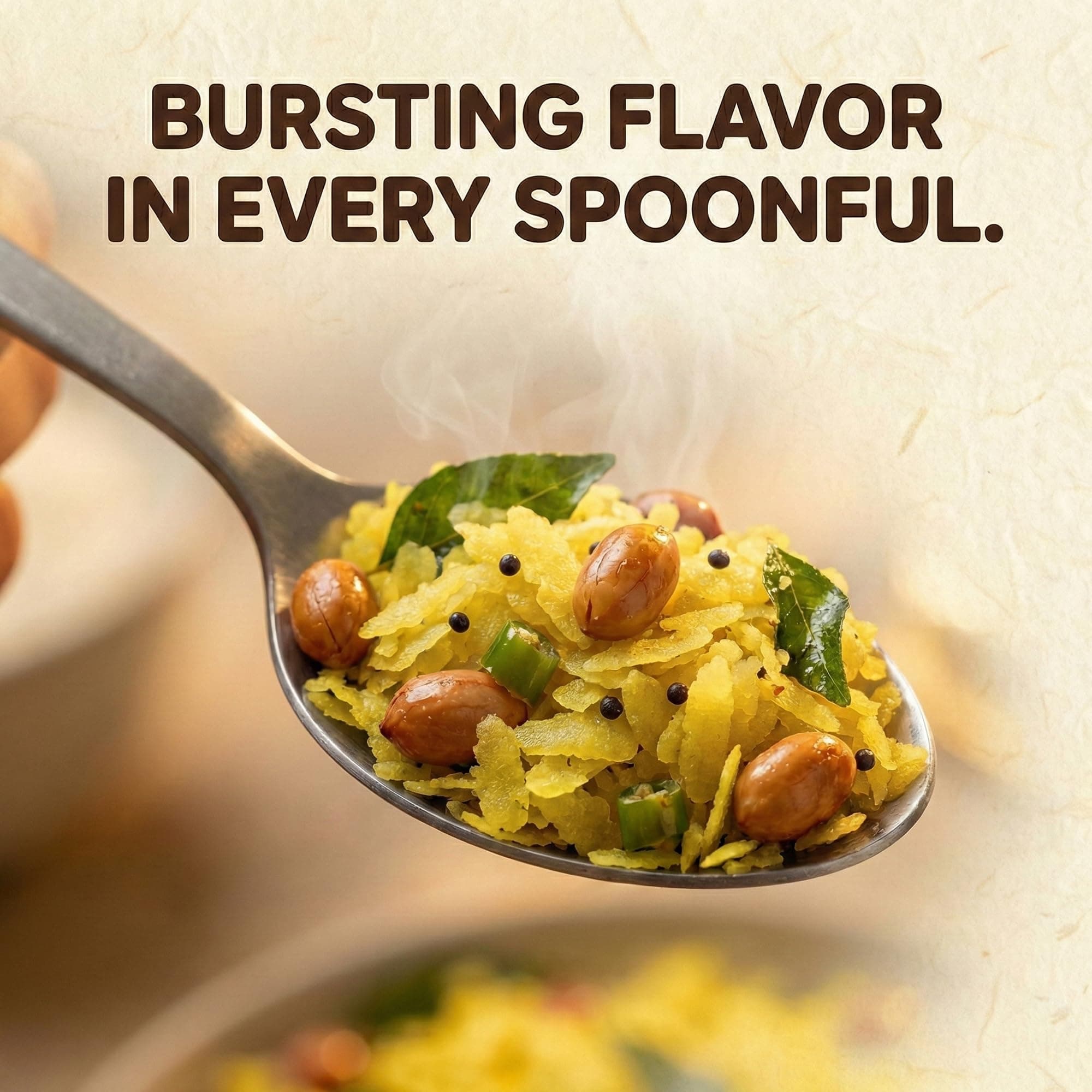 Ella Foods Probiotic Instant Poha Ready To Eat | 40% Less Sodium | Flavorful Rice Flakes, Peanuts, Mustard Seeds, Curry Leaves & Green Chilies | No Preservatives Pack of 2 (65g Each) | Instant Food — image 4